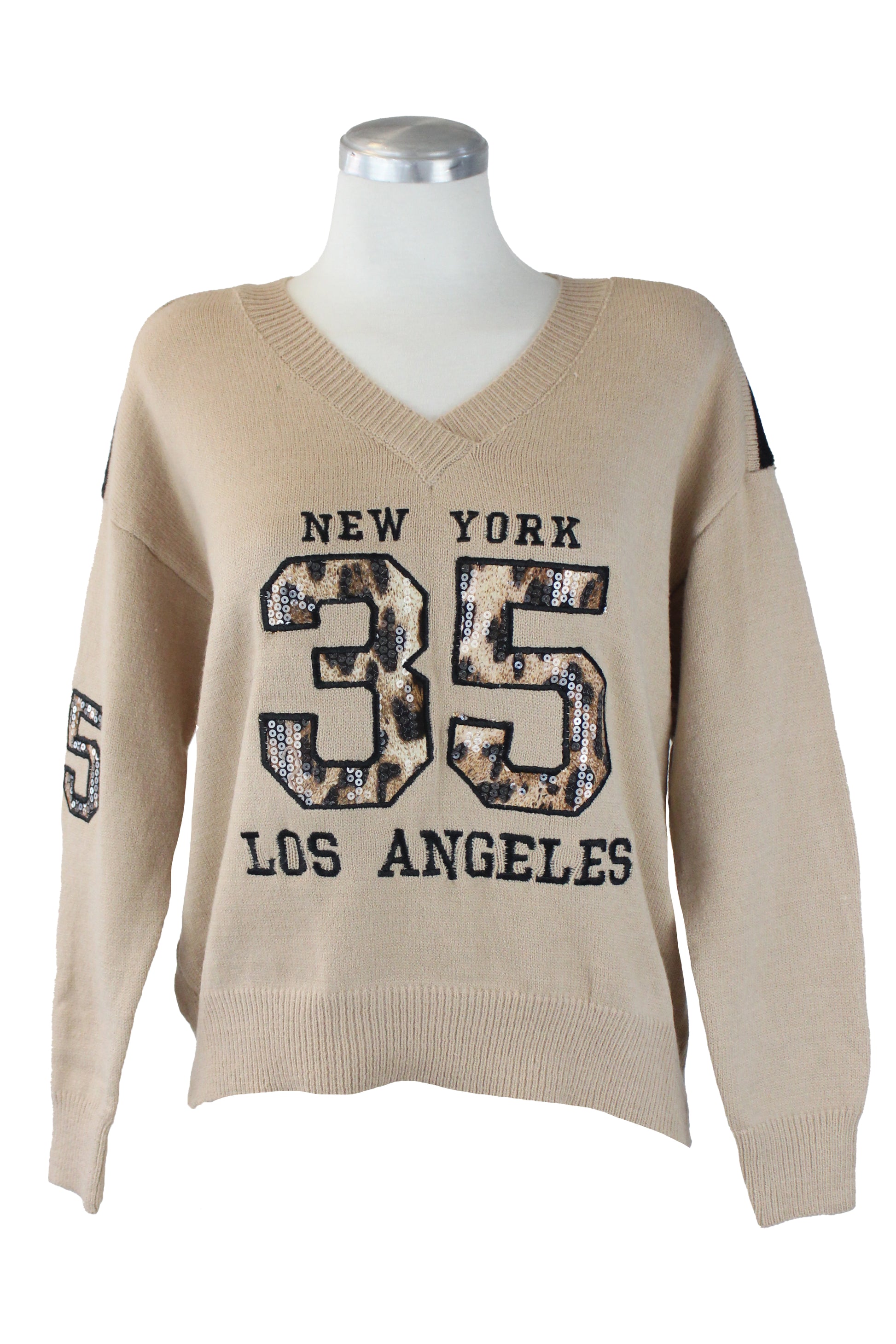 T2231 Suéter Bordado No. 35 Brillos y Animal P.