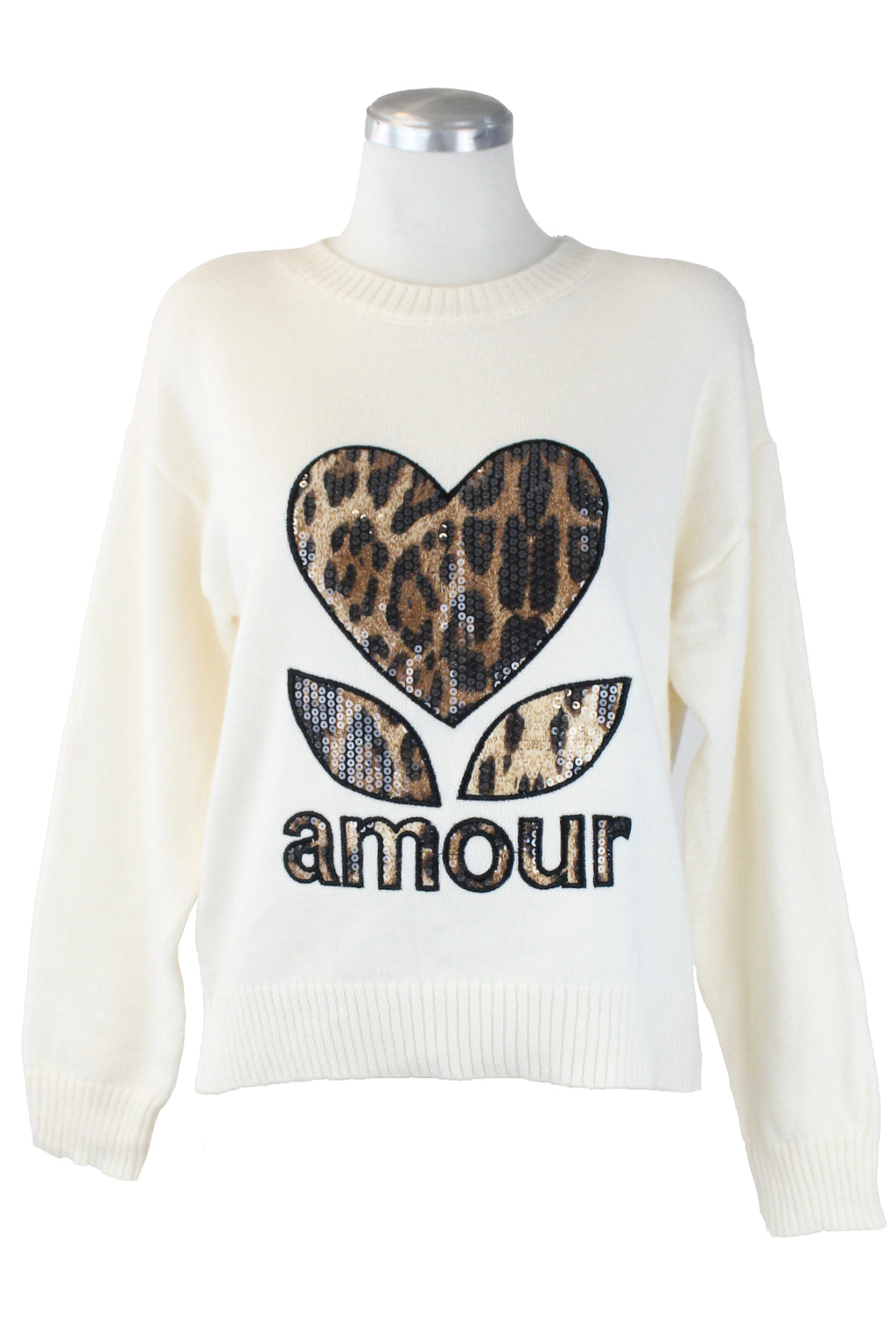 T2466 Suéter Tejido Diseño Corazón Animal P