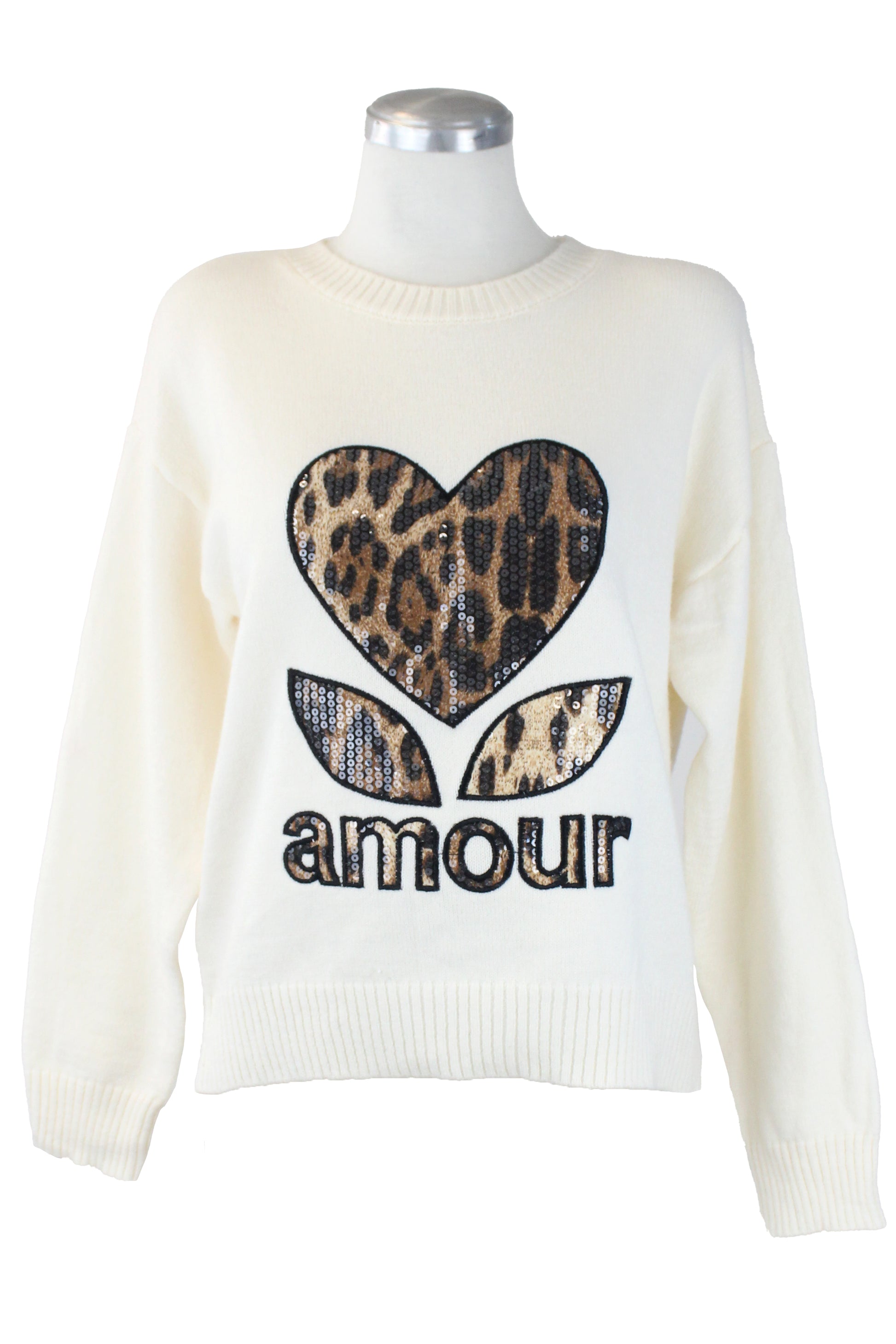 T2466 Suéter Tejido Diseño Corazón Animal P