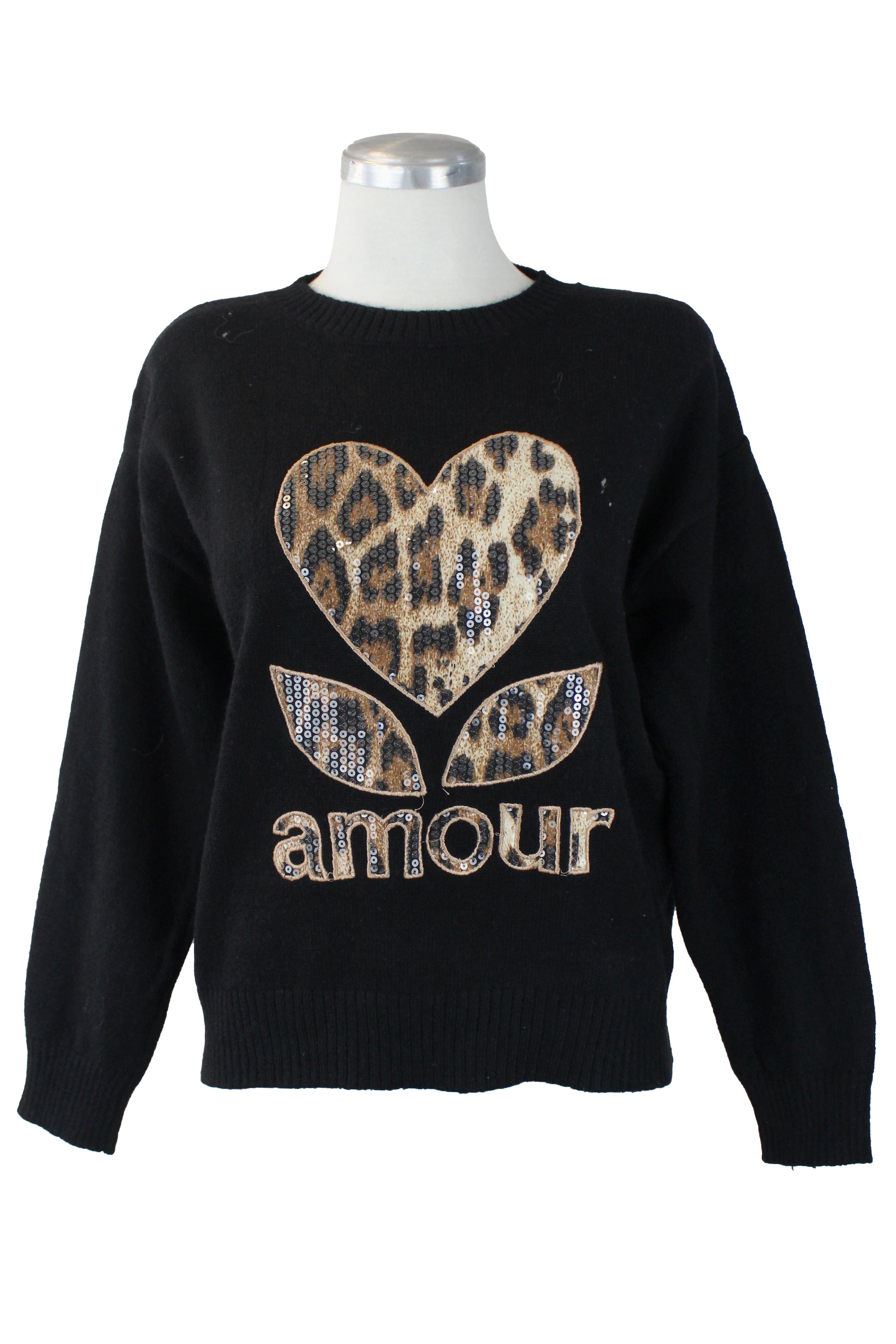 T2466 Suéter Tejido Diseño Corazón Animal P