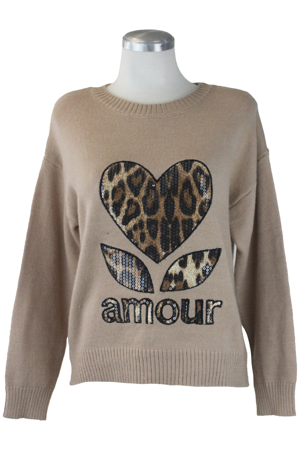 T2466 Suéter Tejido Diseño Corazón Animal P