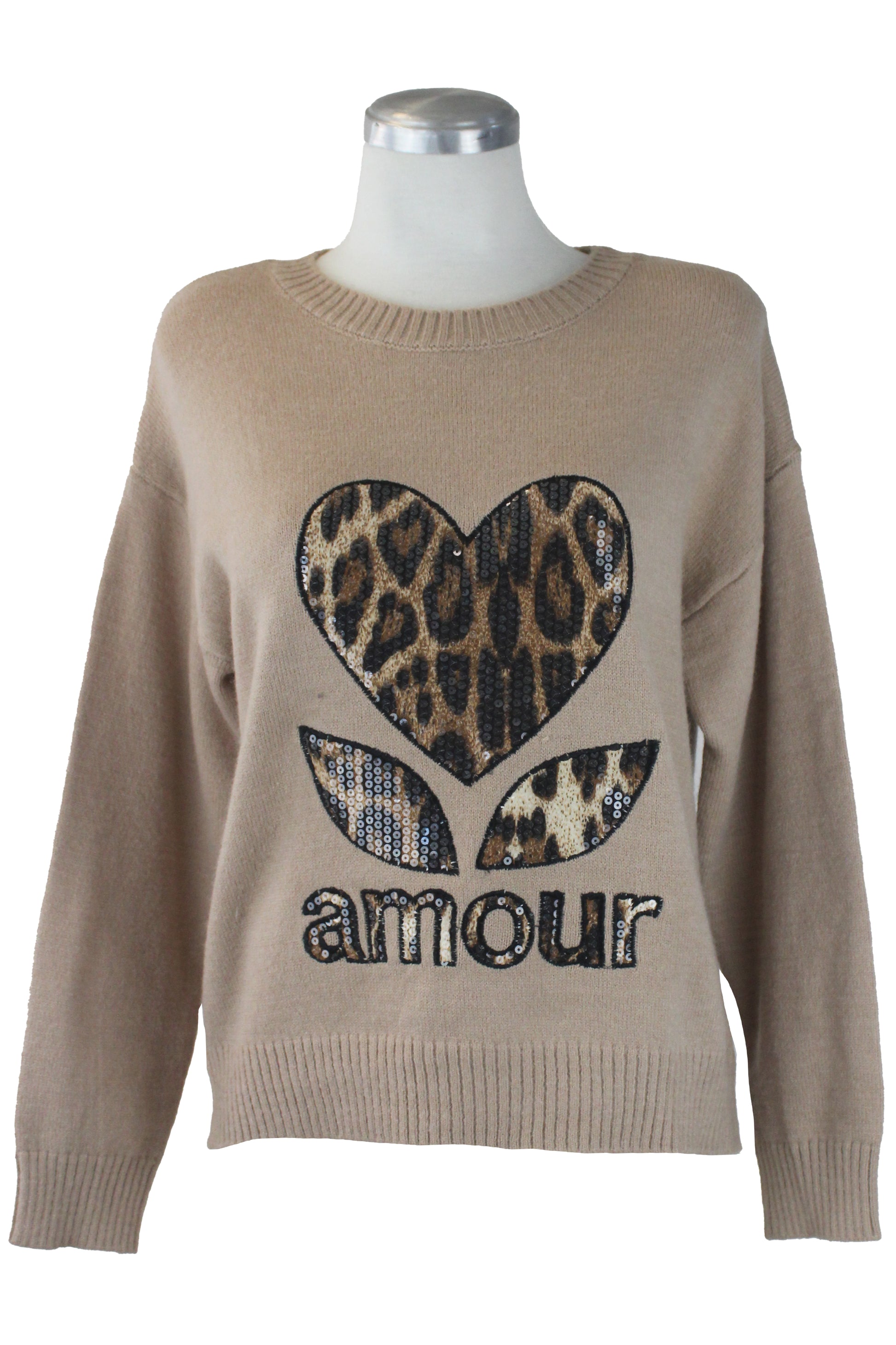 T2466 Suéter Tejido Diseño Corazón Animal P