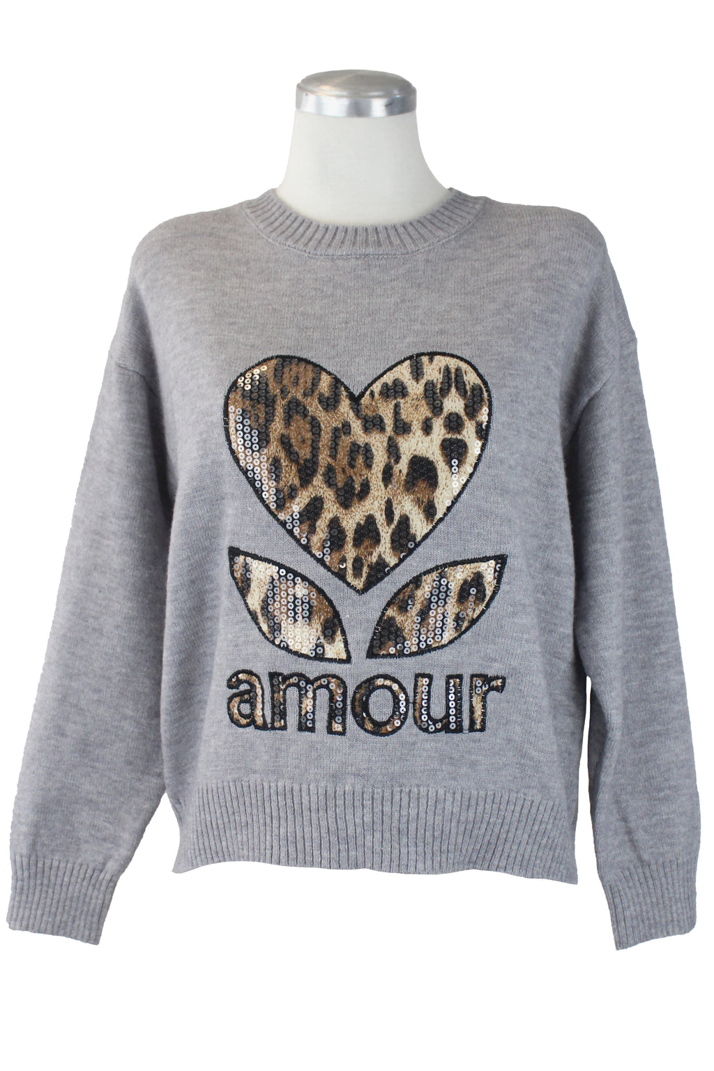 T2466 Suéter Tejido Diseño Corazón Animal P