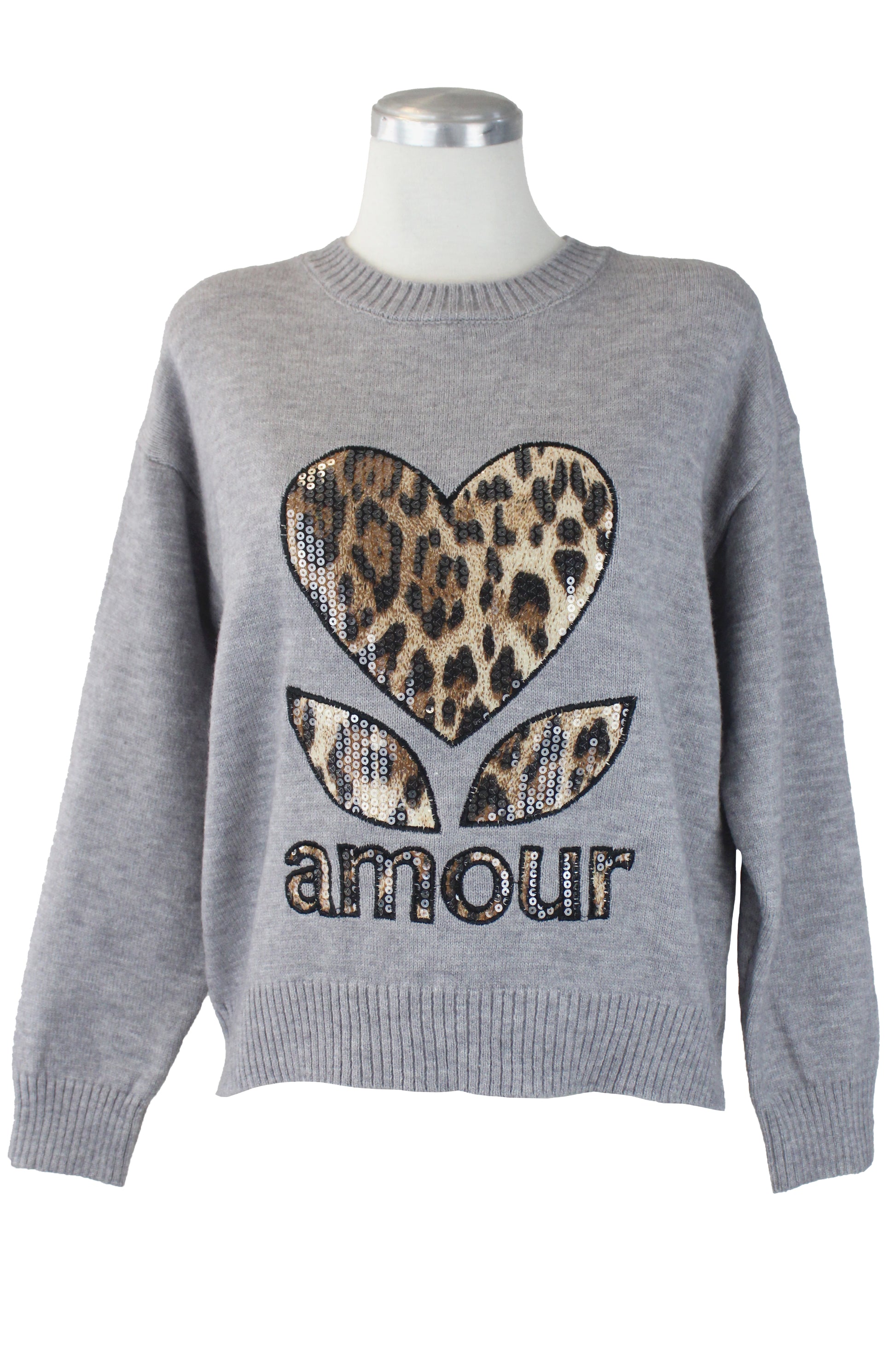 T2466 Suéter Tejido Diseño Corazón Animal P