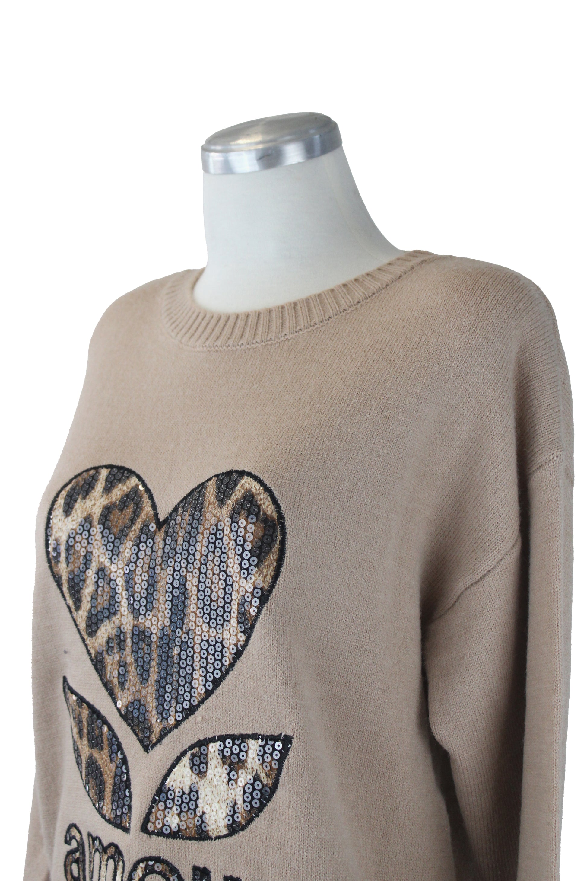 T2466 Suéter Tejido Diseño Corazón Animal P