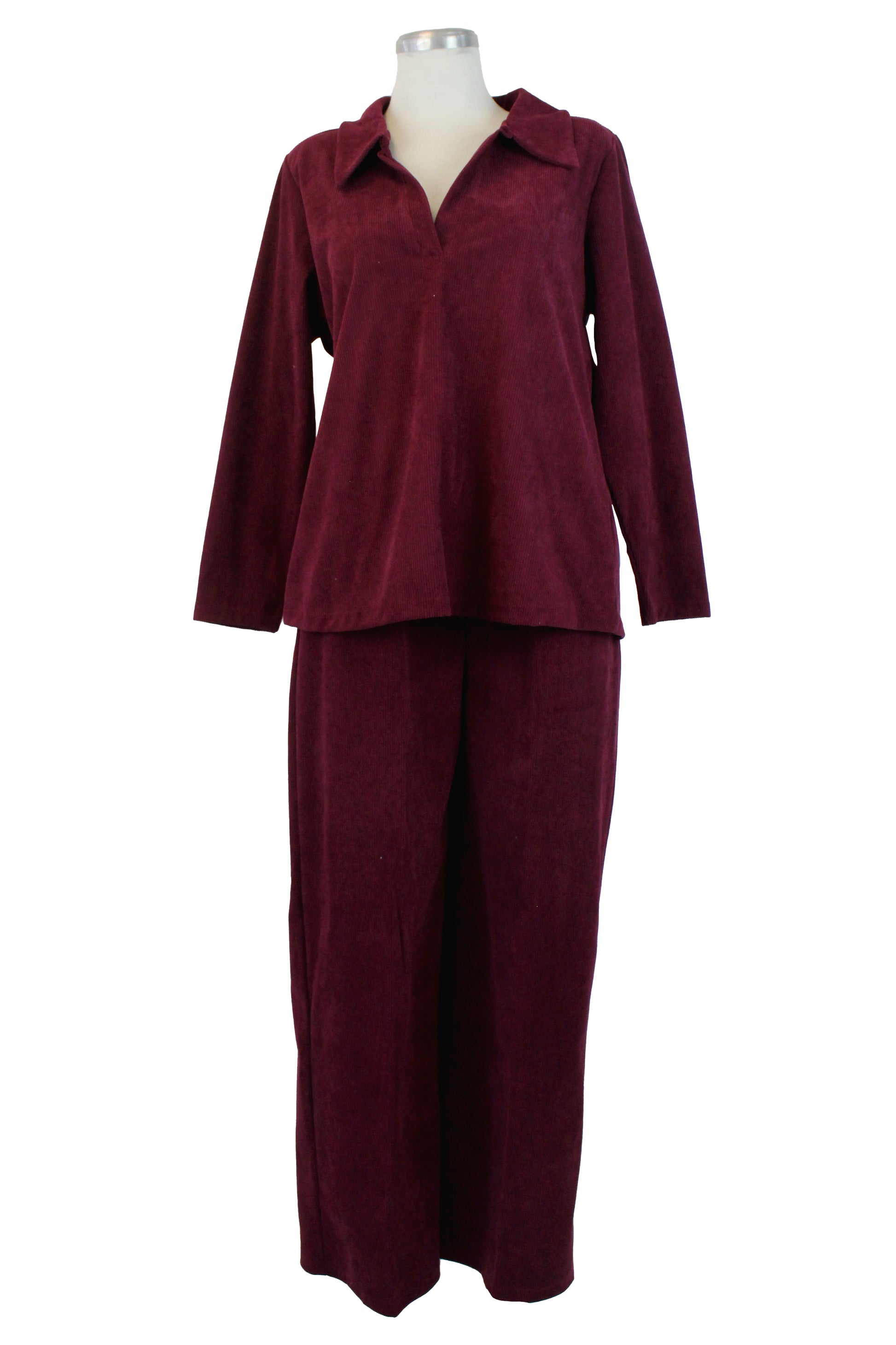 12700 Conjunto Tipo Pana Suéter Cuello V Camisa