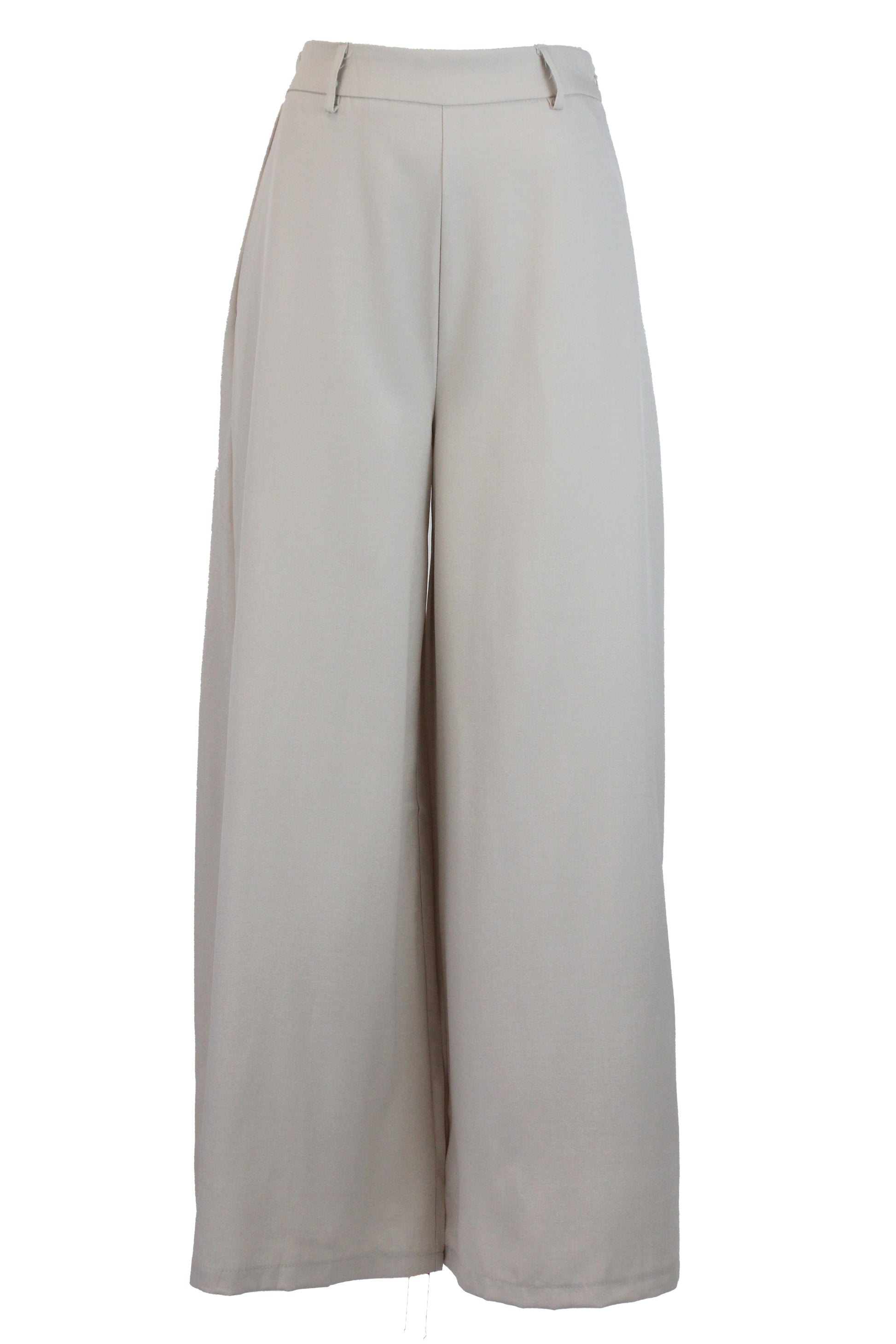 T3428 Pantalón Pierna Ancha Mitad Pretina Mitad Elástico