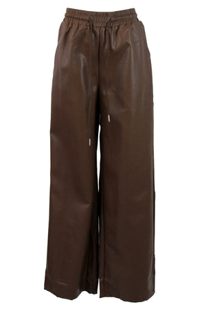 PS969 Pantalón Vinipiel Pierna Recta con Elástico