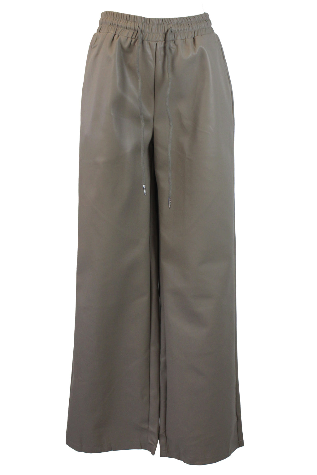 PS969 Pantalón Vinipiel Pierna Recta con Elástico