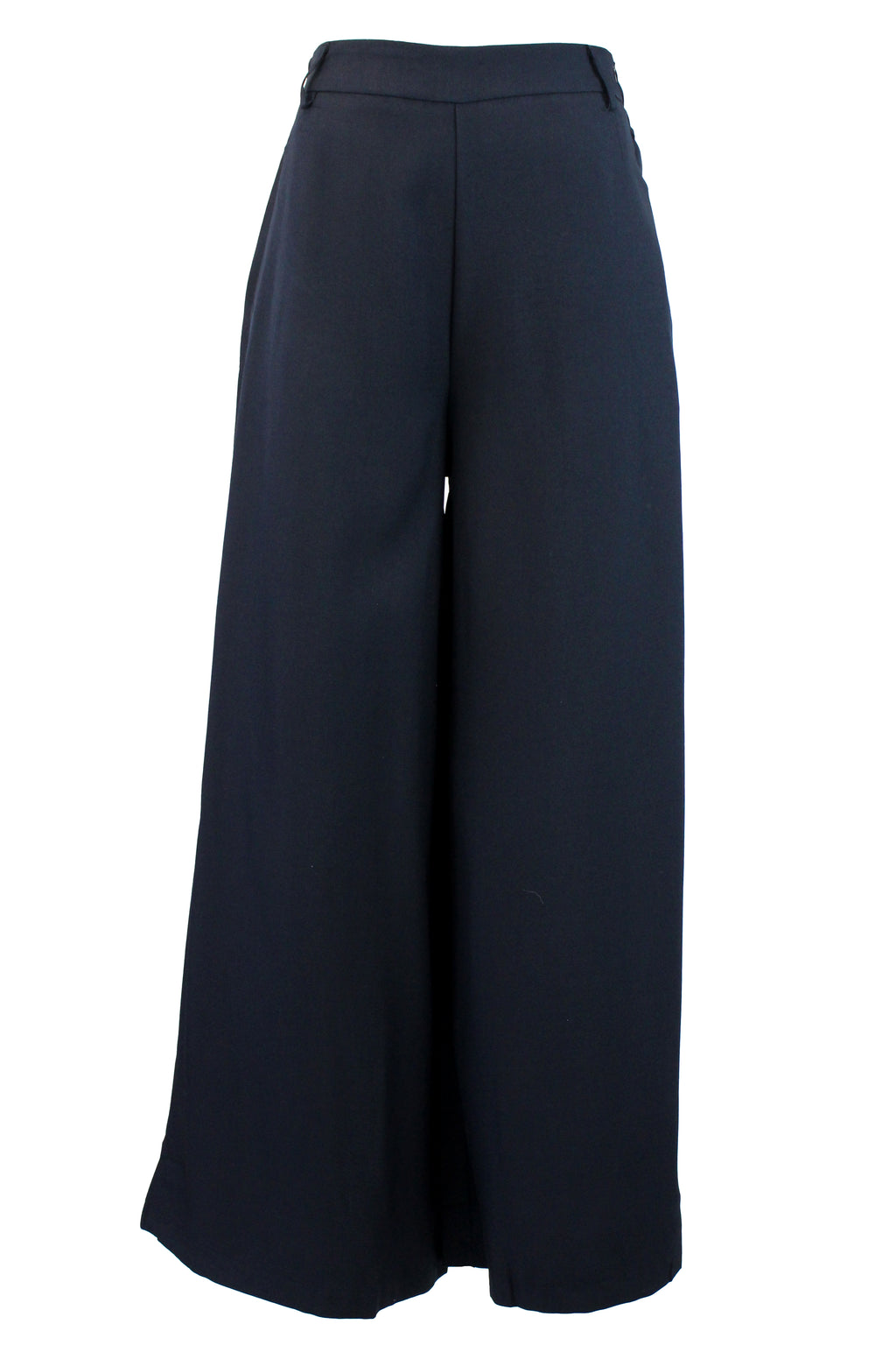 T3428 Pantalón Pierna Ancha Mitad Pretina Mitad Elástico