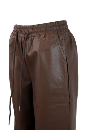 PS969 Pantalón Vinipiel Pierna Recta con Elástico