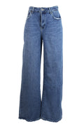 ES-2428 Pantalón Mezclilla Wideleg Borde deshilachado