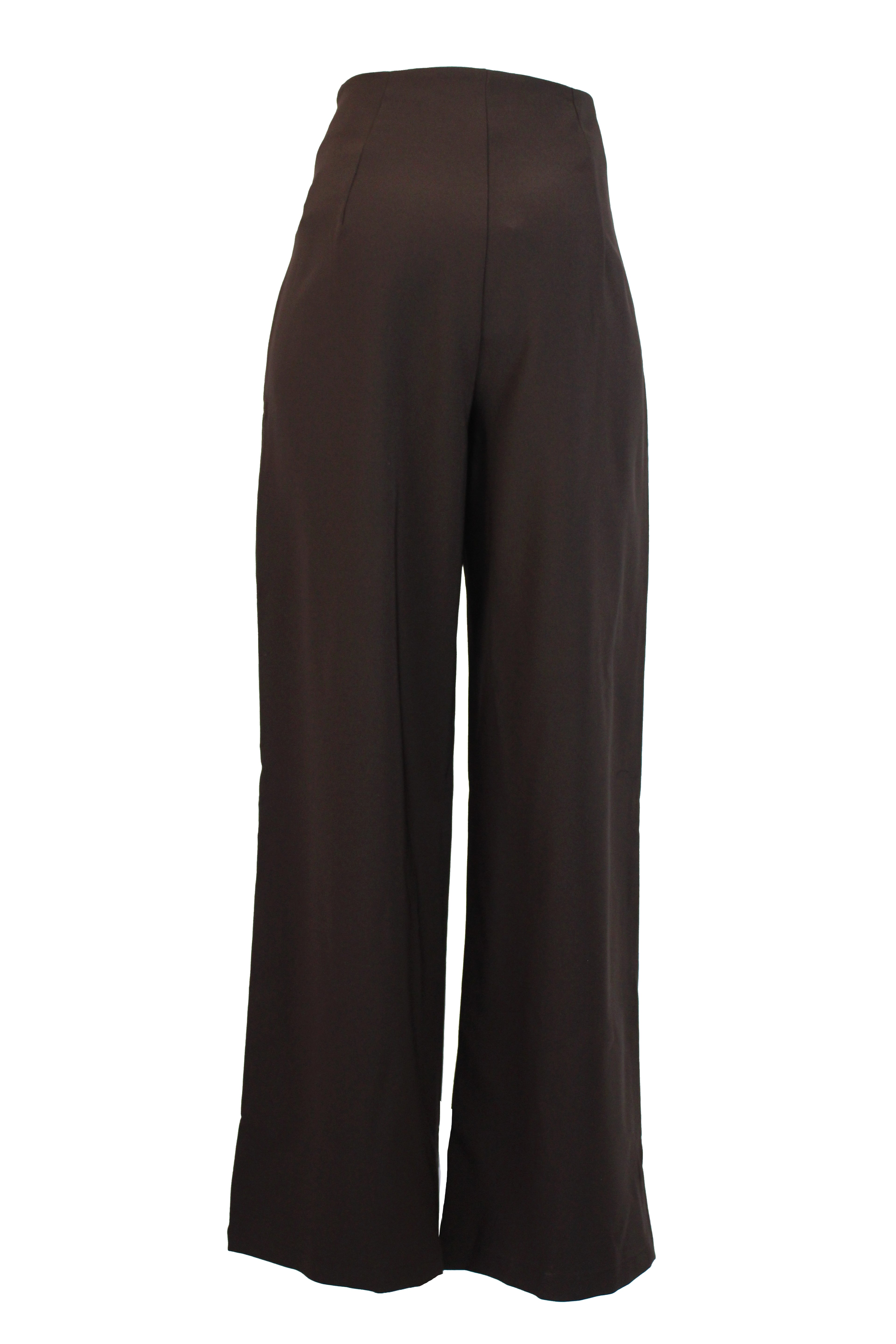 PS25895 Pantalón de Vestir Cruzado Hebilla de Doble Flor