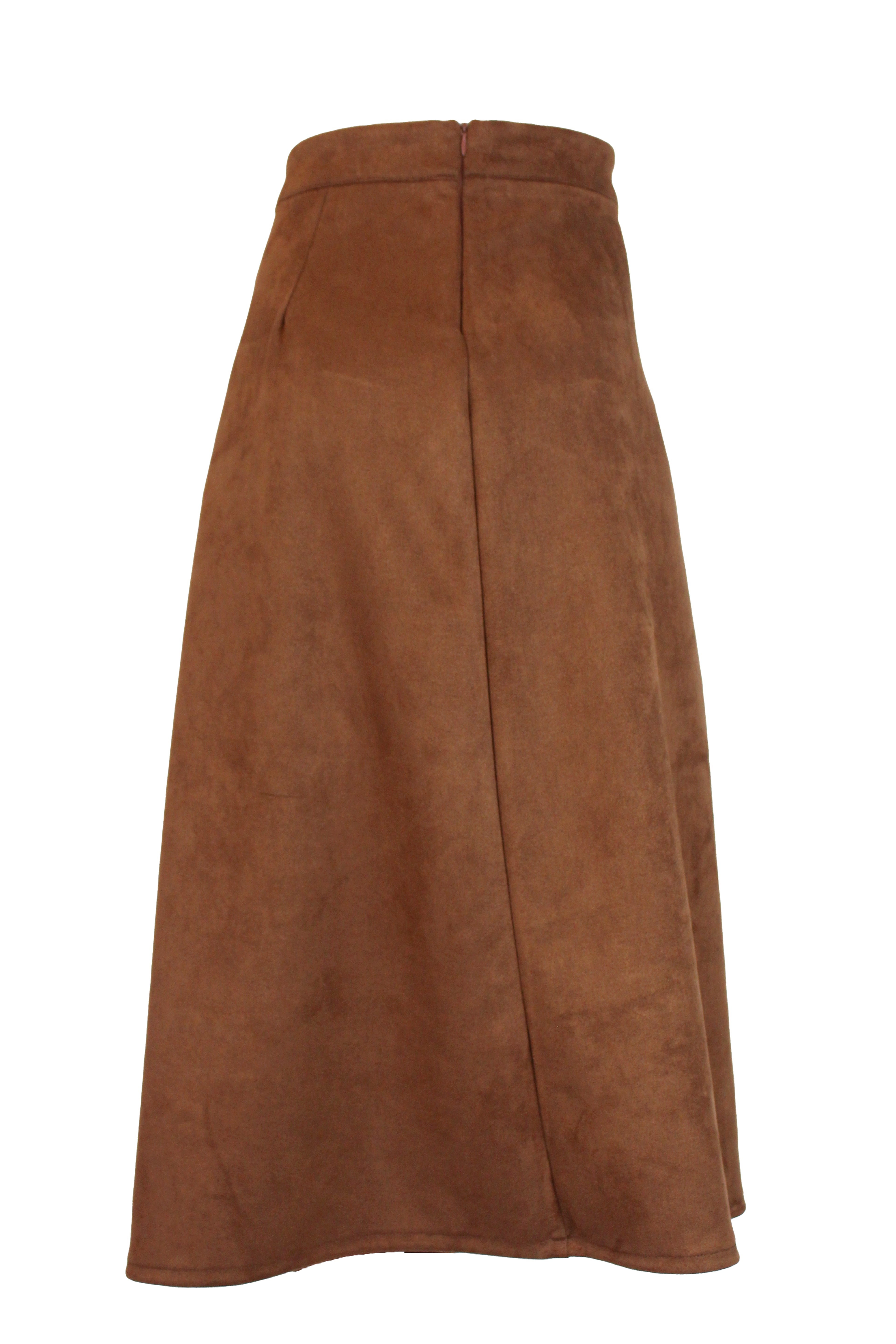 2537 Falda Gamuza con Pretina