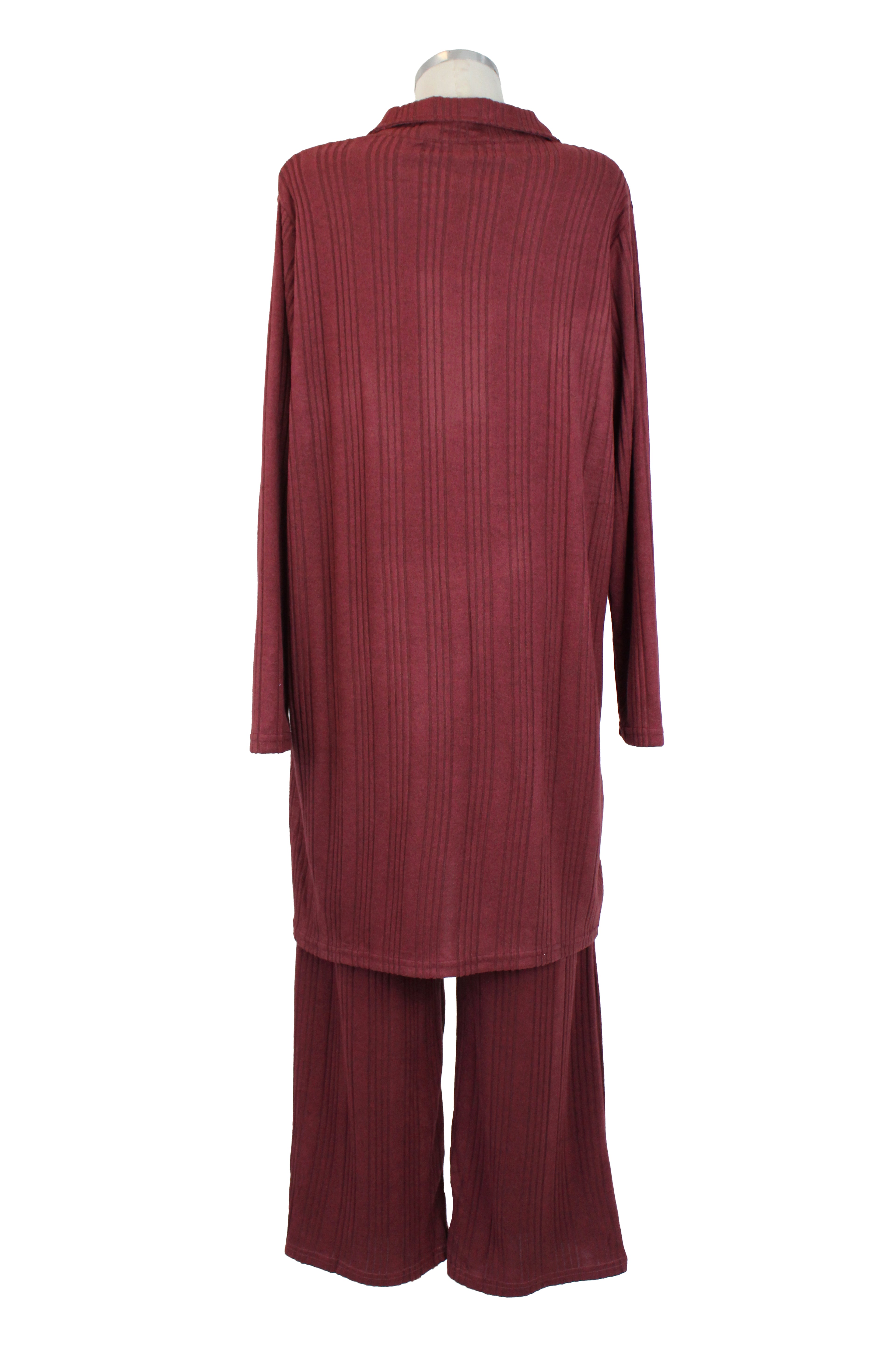 PTSET71 Conjunto Rayado Blusón con Botones