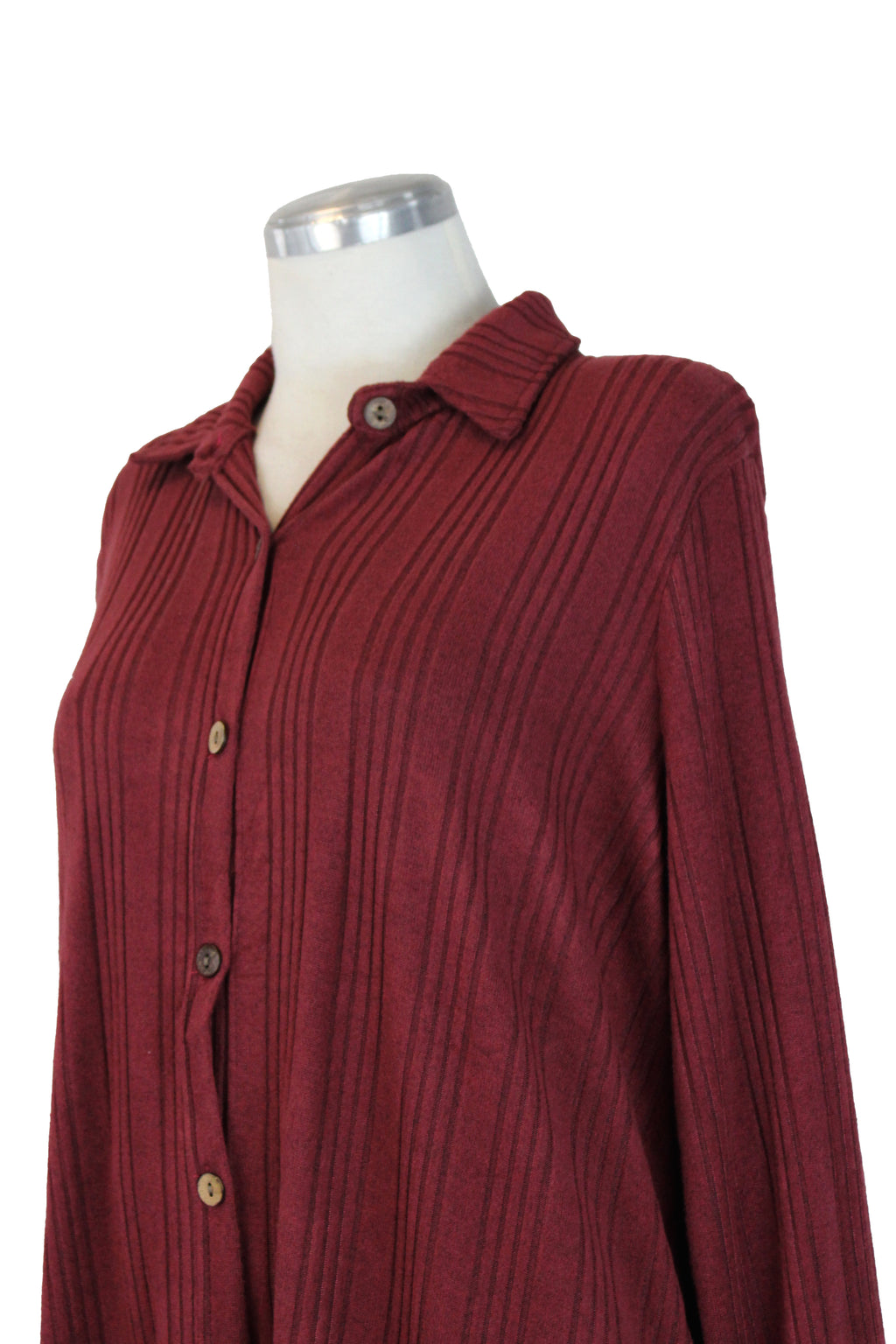 PTSET71 Conjunto Rayado Blusón con Botones