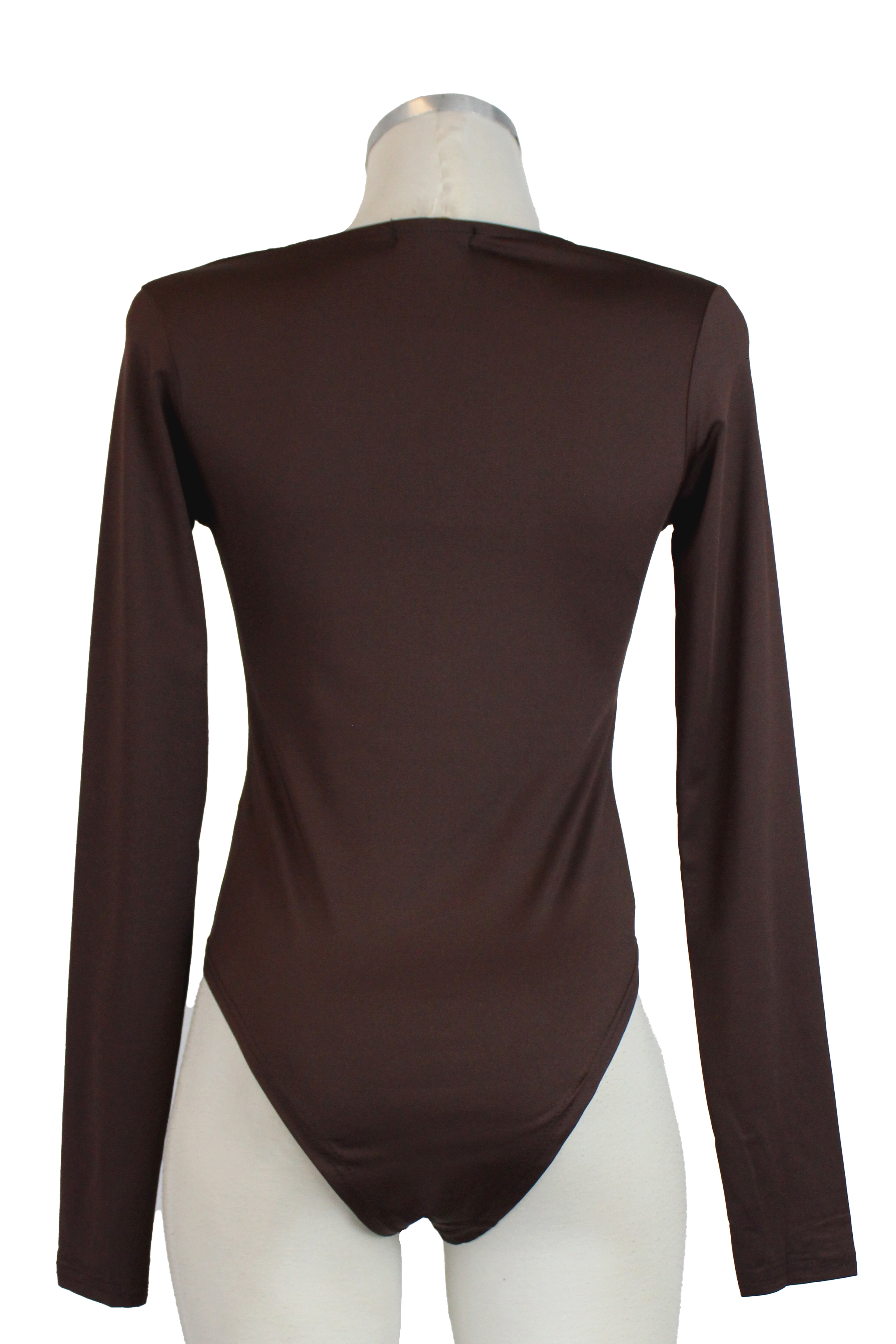 T3615 Body Tipo Licra Cuello V con Encaje