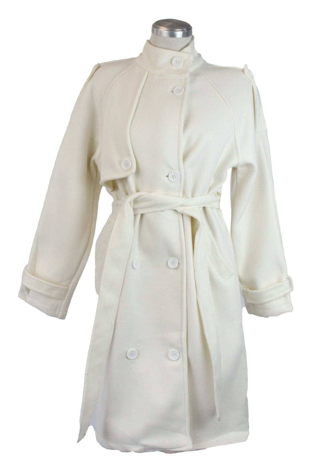 JQ-61150 Saco Largo Afelpado con Bolsos y Botones