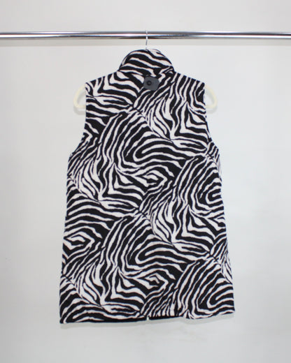 2918 Chaleco Estampado de Zebra Doble Vista