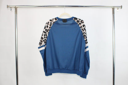 270002 Sudadera con Hombros Estampado Animal P.