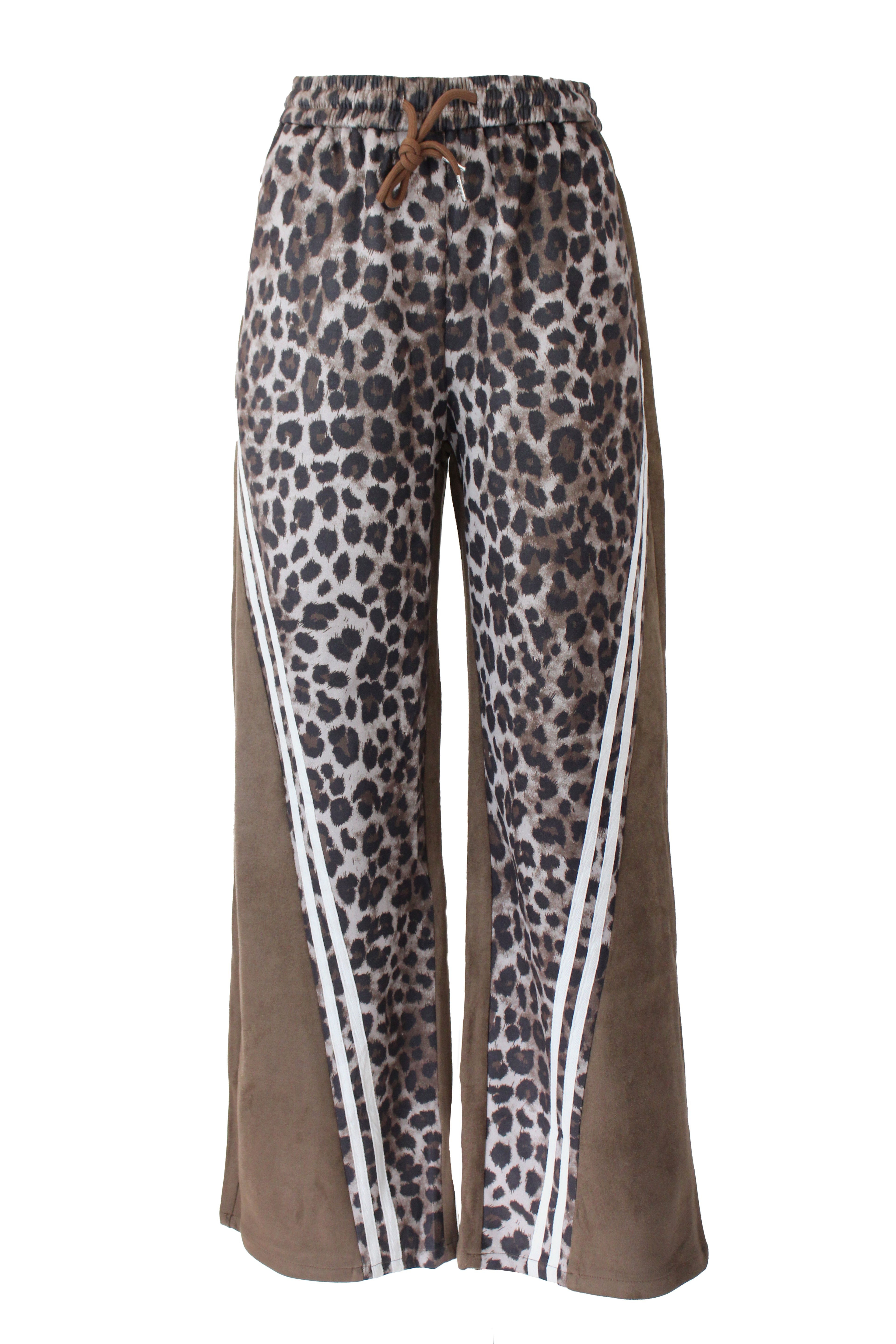 PS987 Pantalonera Animal Print Doble Raya Cruzada con Elástico