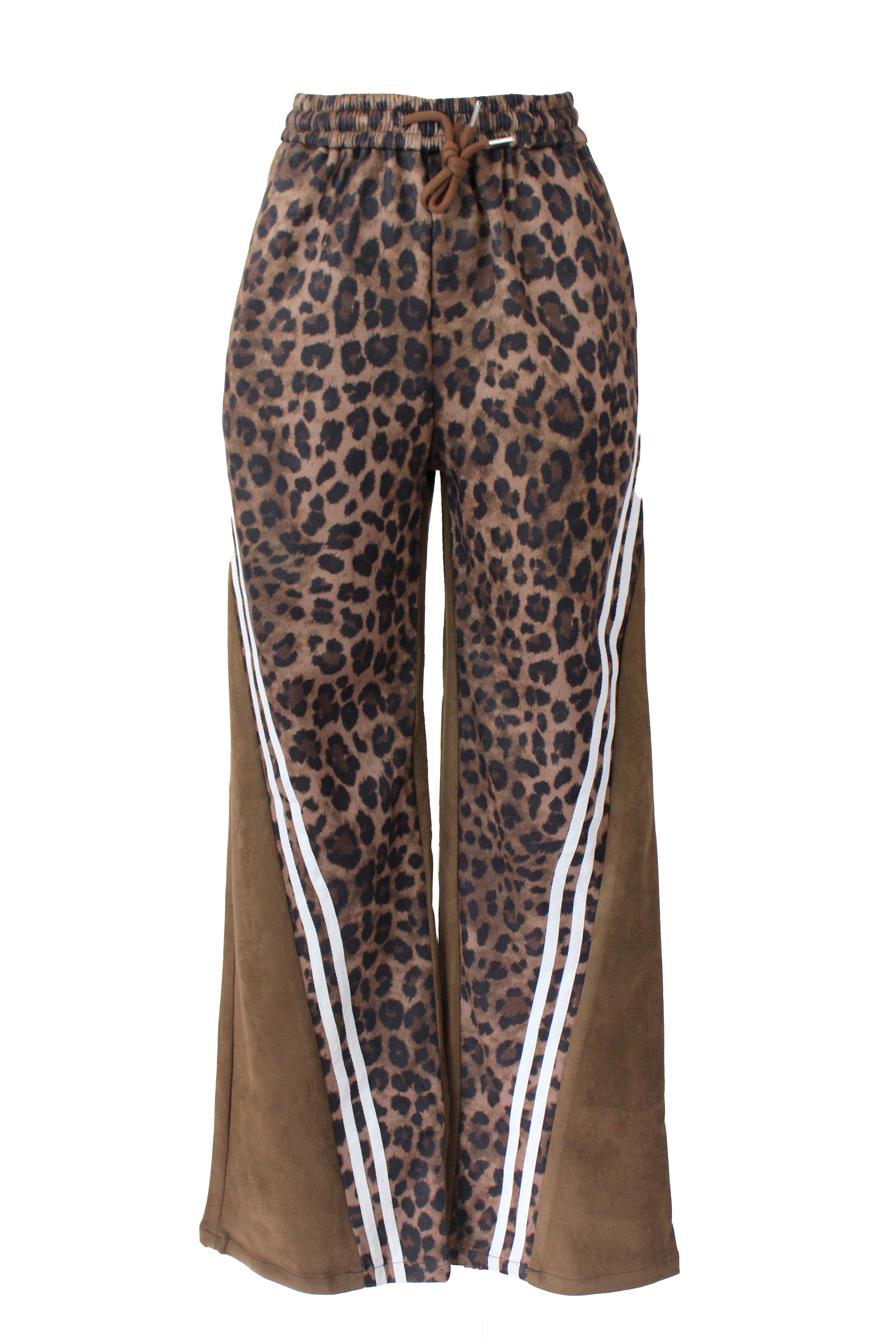 PS987 Pantalonera Animal Print Doble Raya Cruzada con Elástico