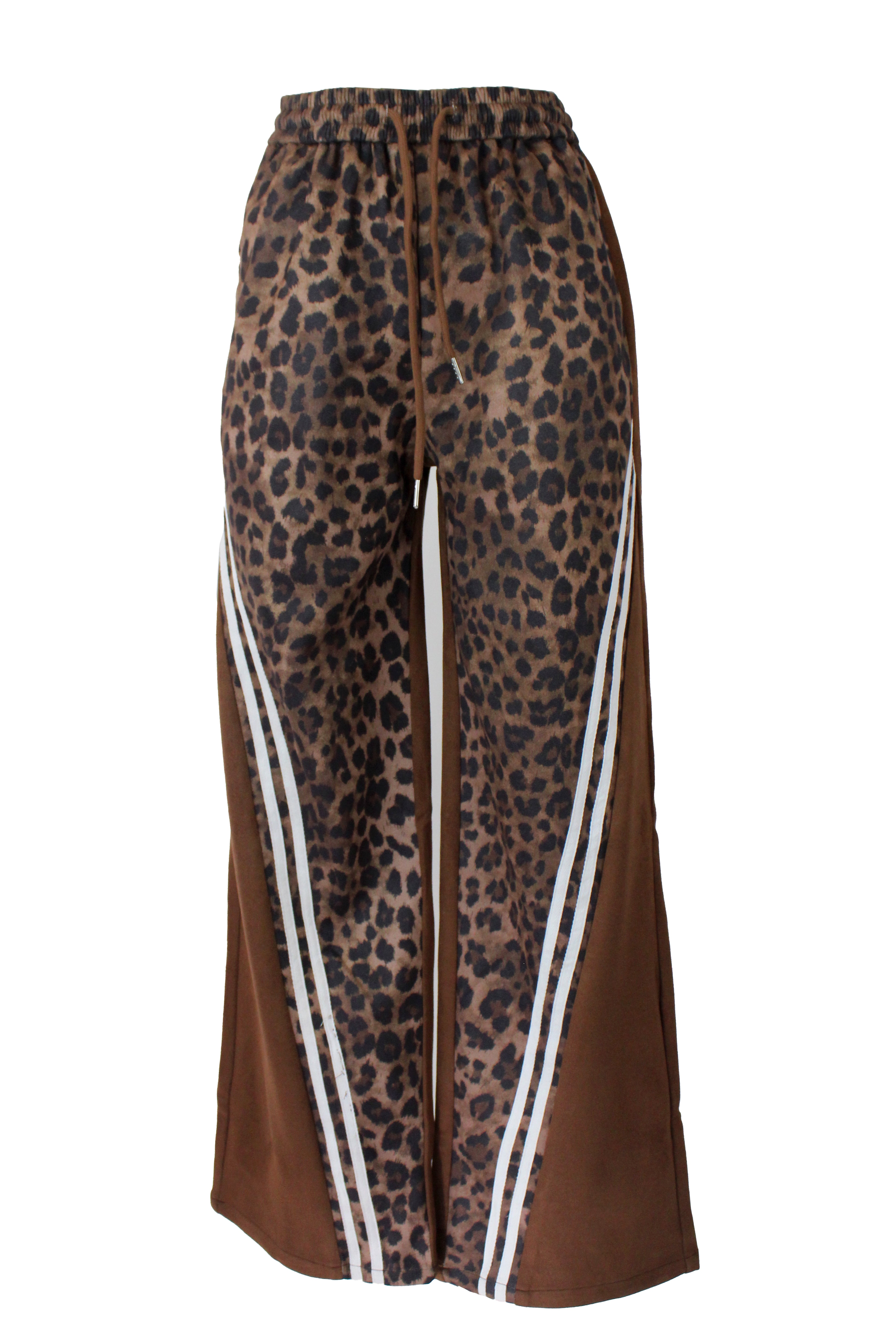 PS987 Pantalonera Animal Print Doble Raya Cruzada con Elástico