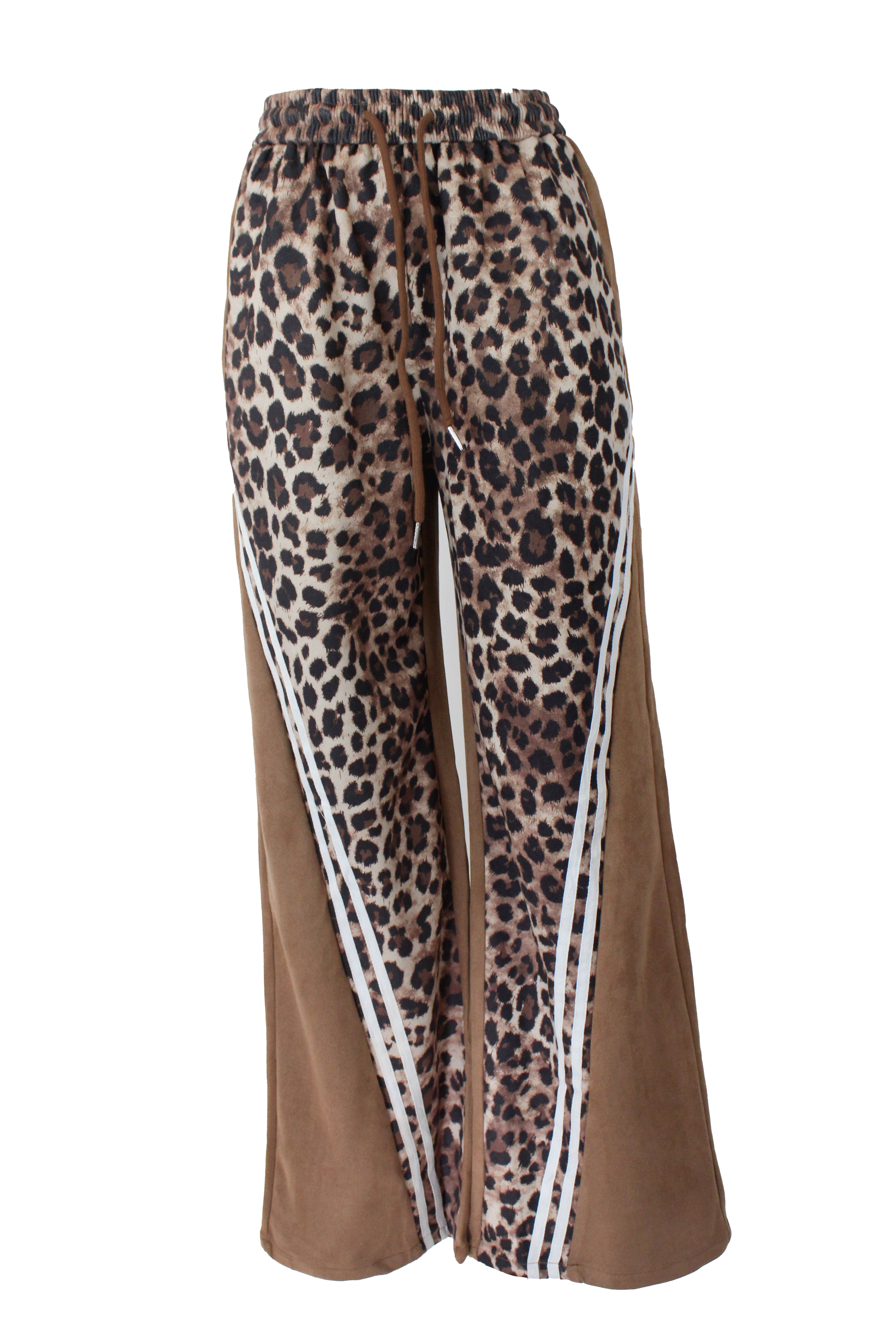 PS987 Pantalonera Animal Print Doble Raya Cruzada con Elástico