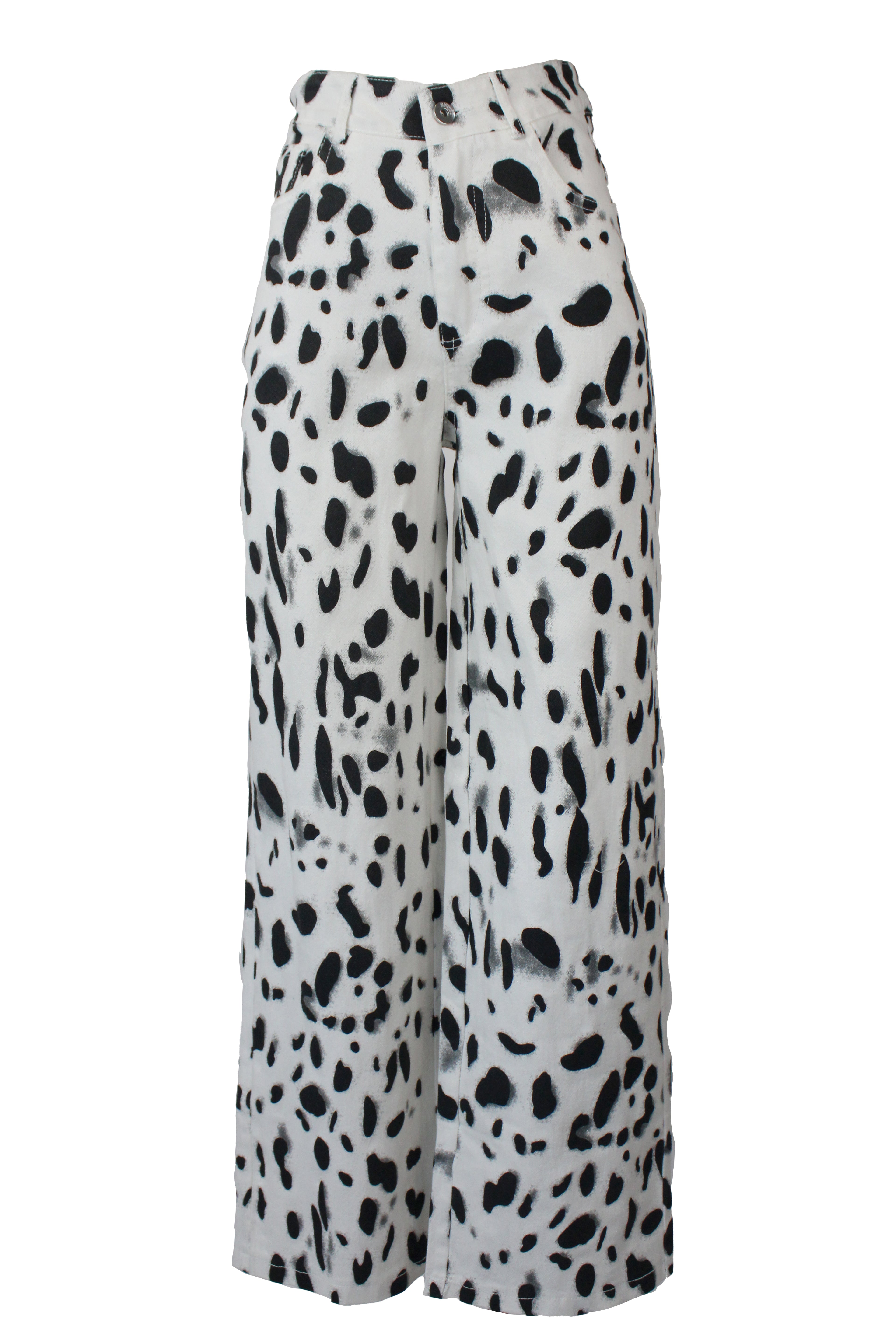 PS998 Pantalón Recto Animal Print Estilo Vaca
