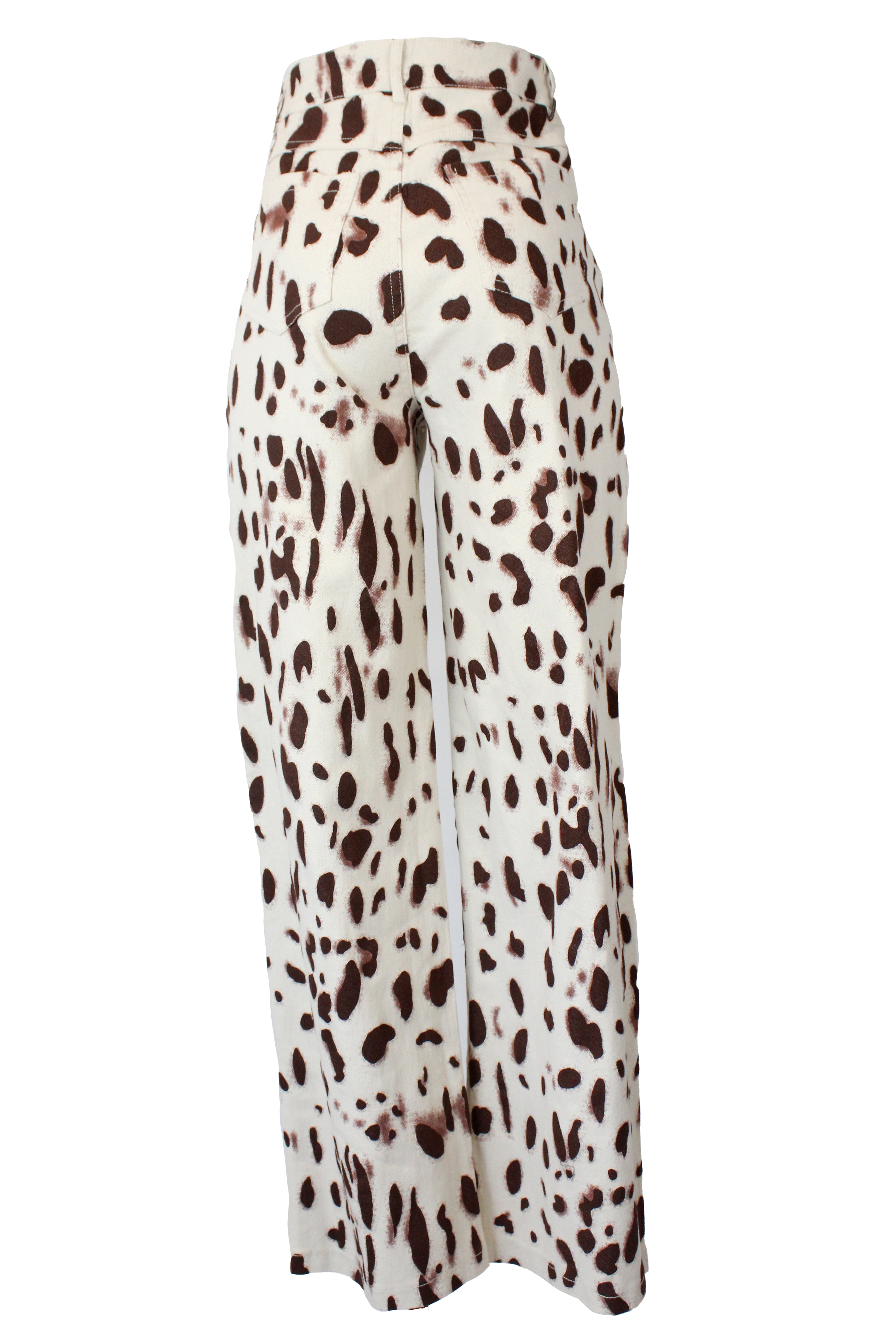 PS998 Pantalón Recto Animal Print Estilo Vaca