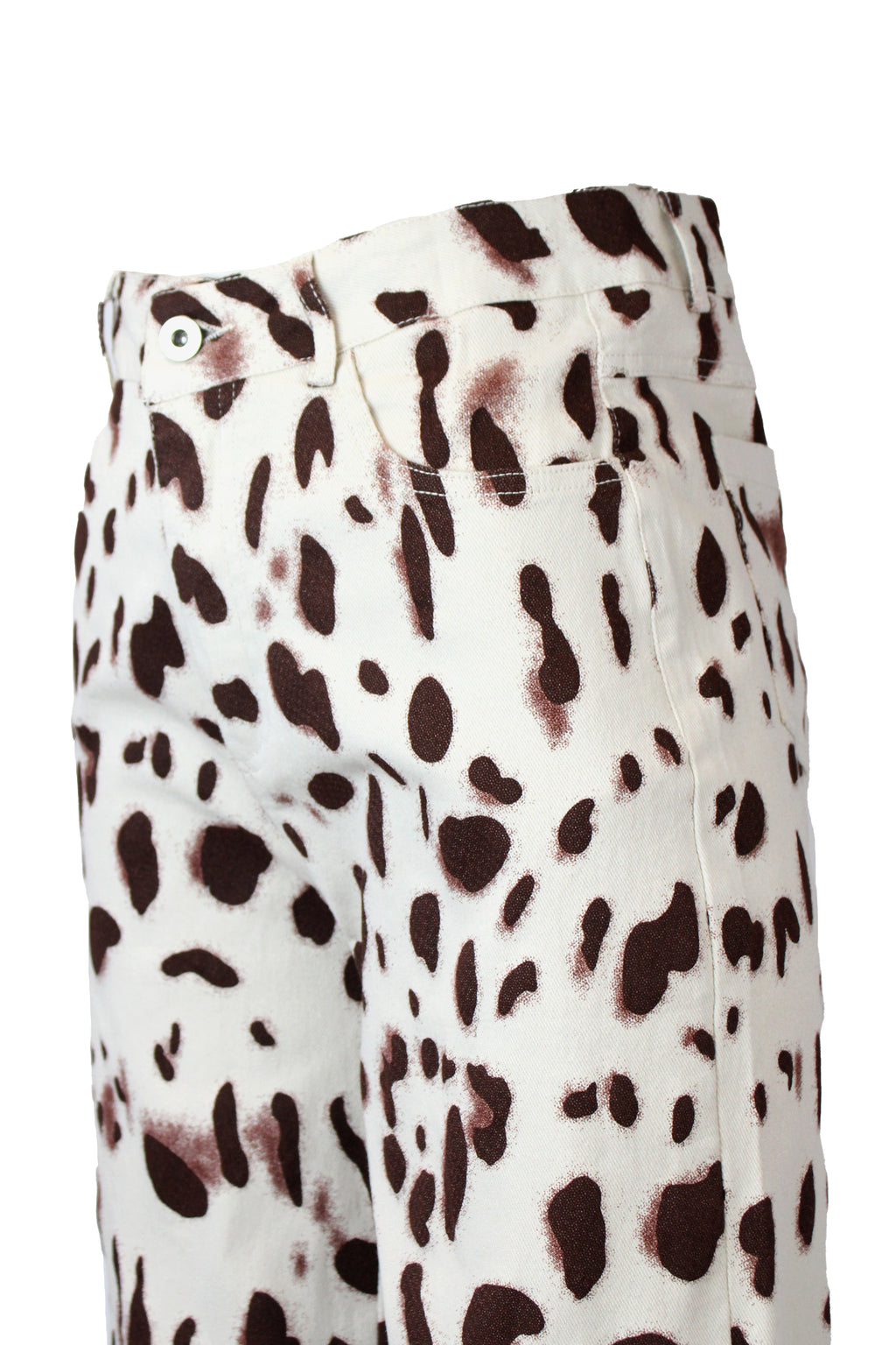 PS998 Pantalón Recto Animal Print Estilo Vaca