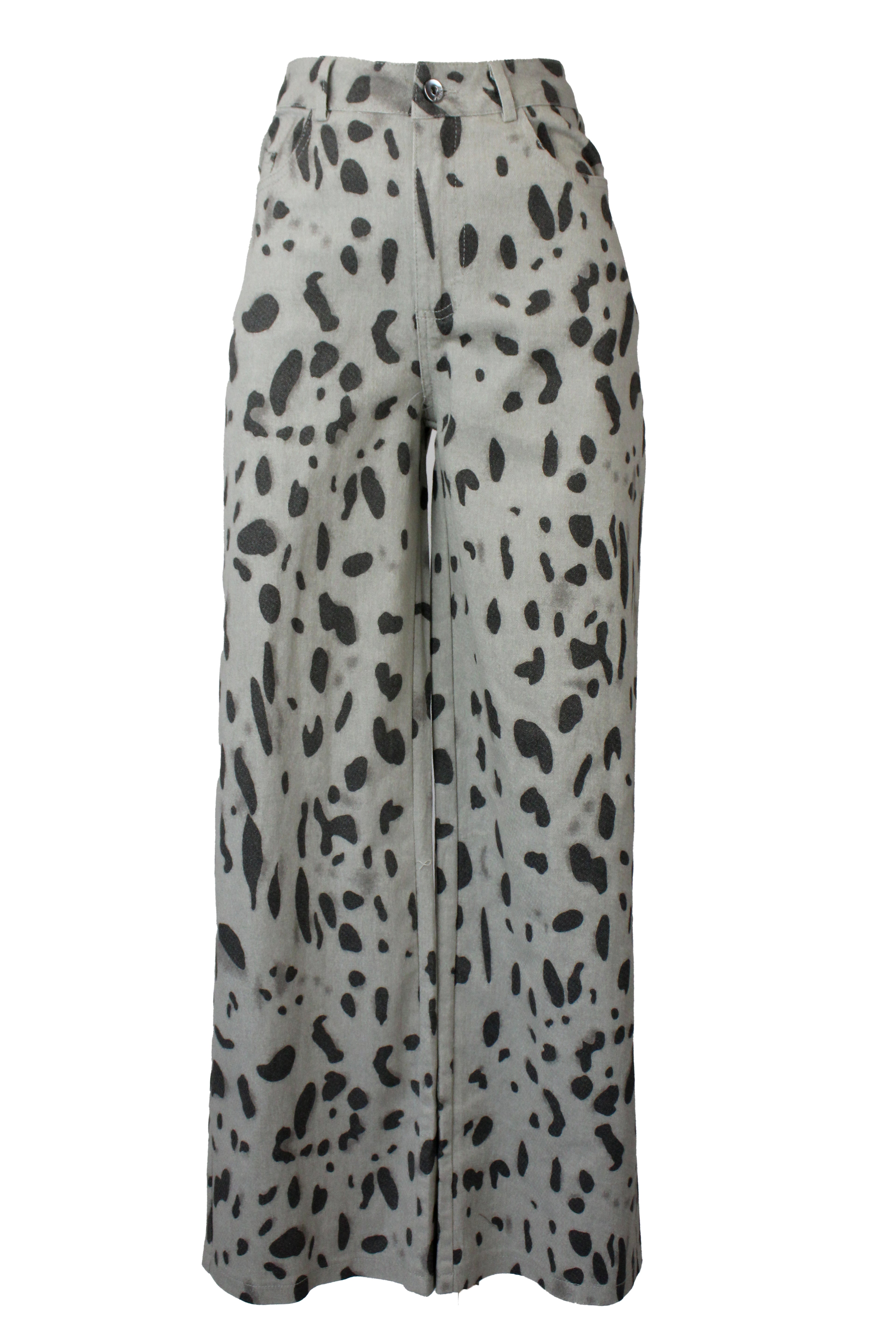 PS998 Pantalón Recto Animal Print Estilo Vaca