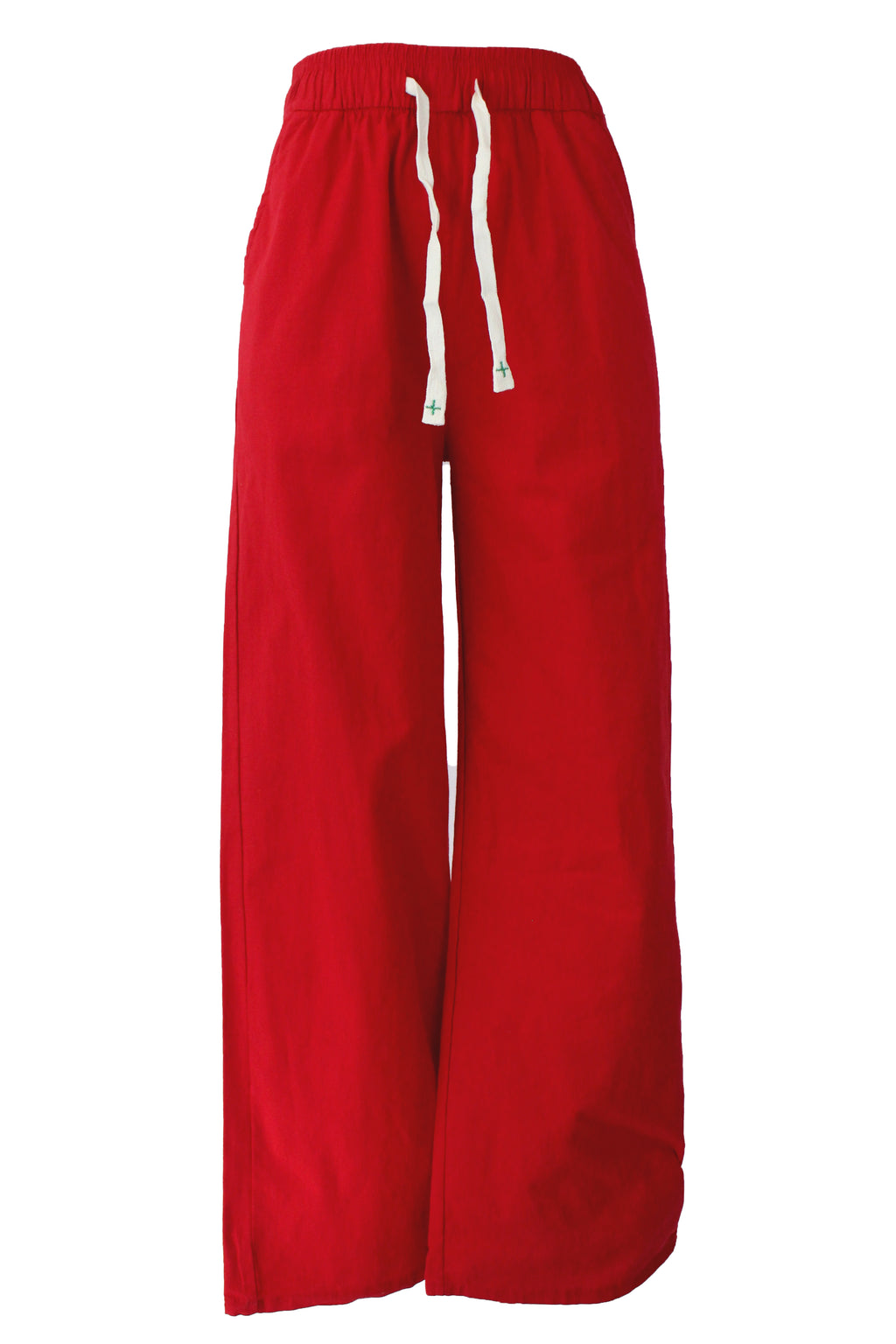 BQ1080-14 Pantalón Recto Lino con Elástico