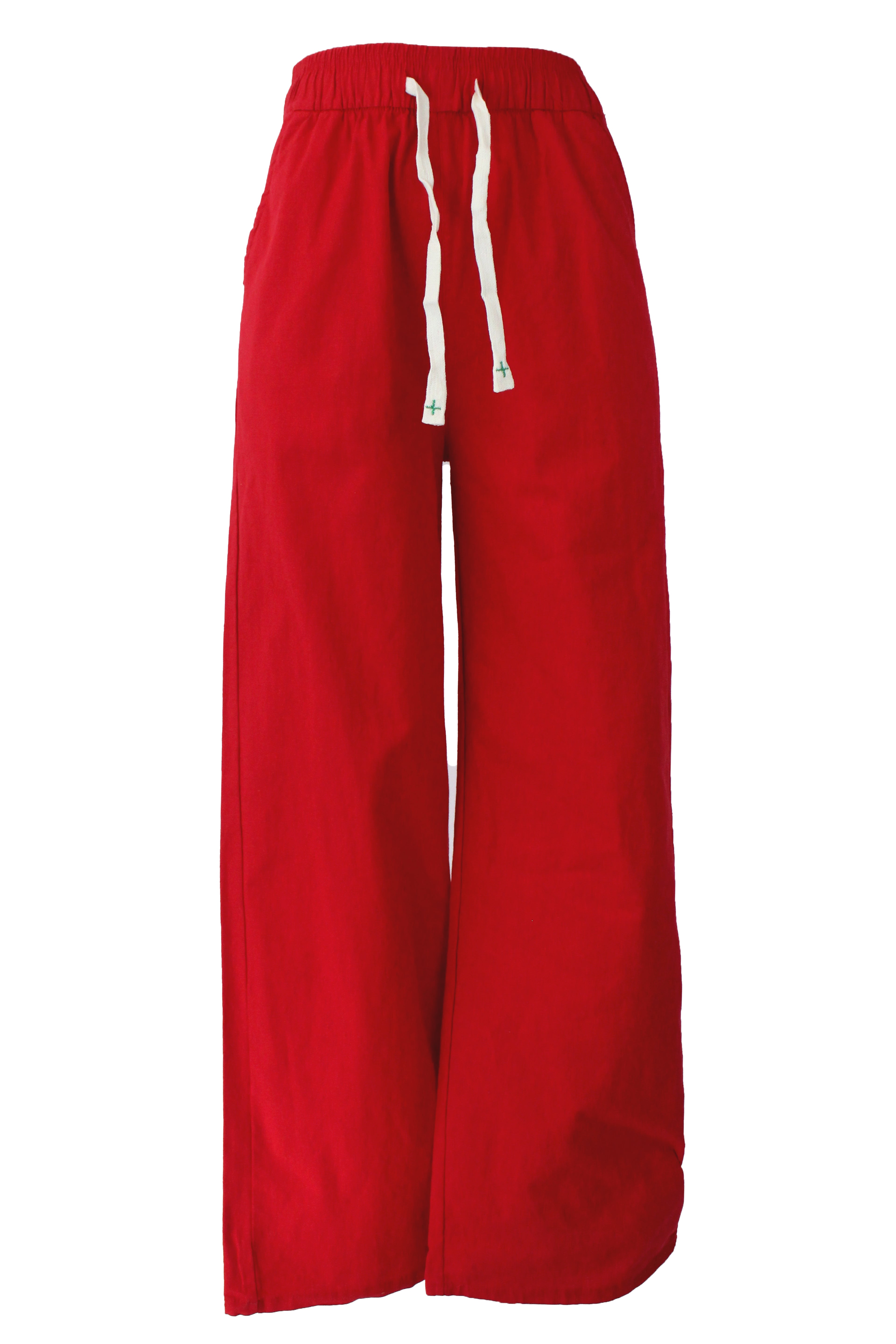 BQ1080-14 Pantalón Recto Lino con Elástico