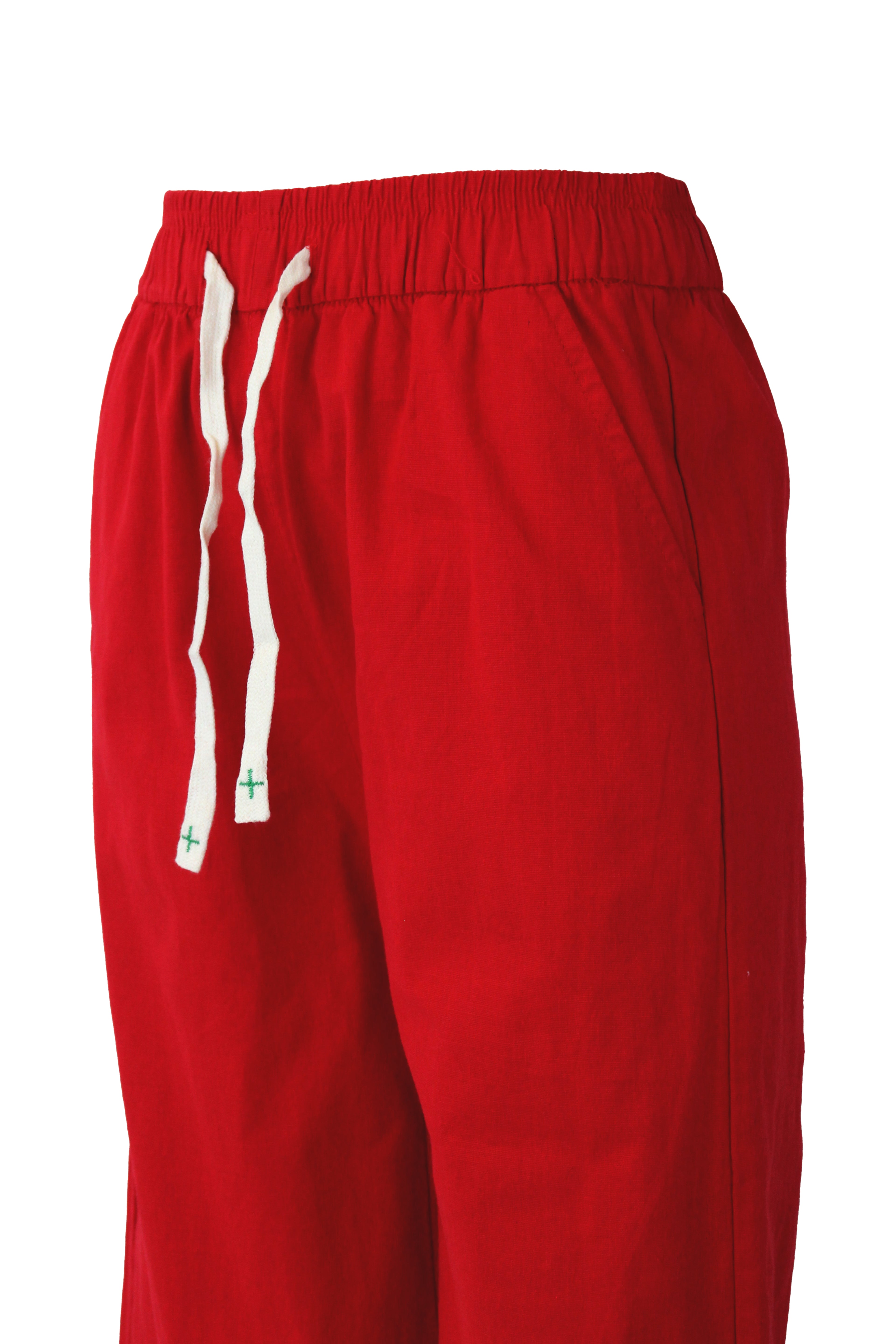 BQ1080-14 Pantalón Recto Lino con Elástico