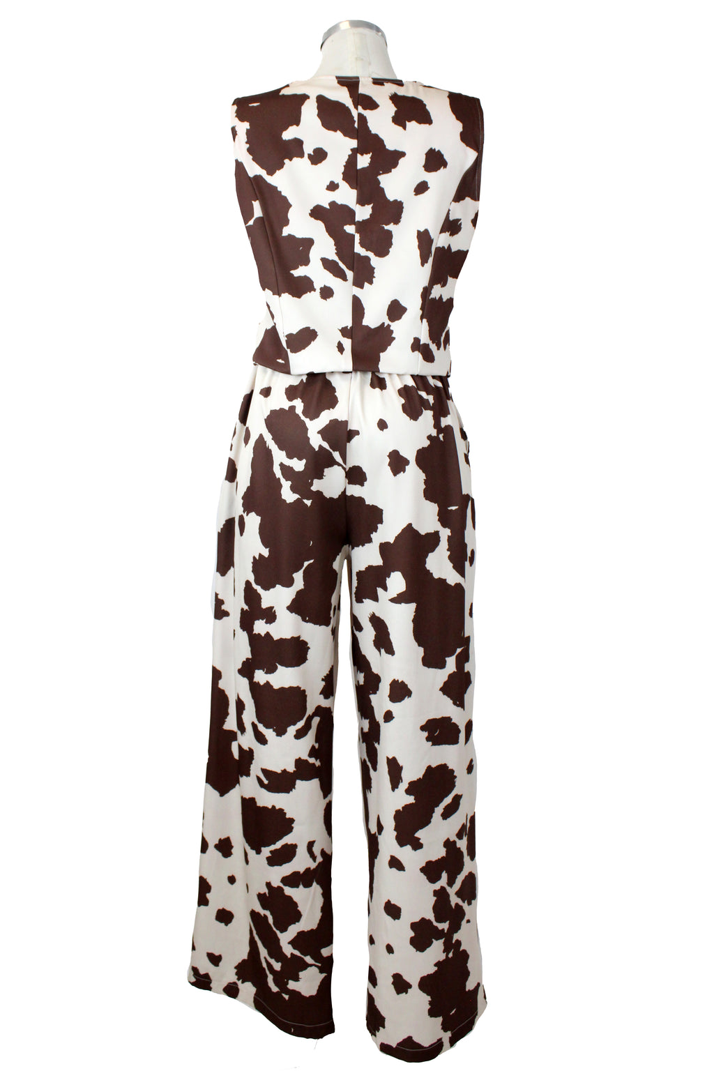 YS1011 Conjunto Diseño Vaca Chaleco Botones Irrugalres