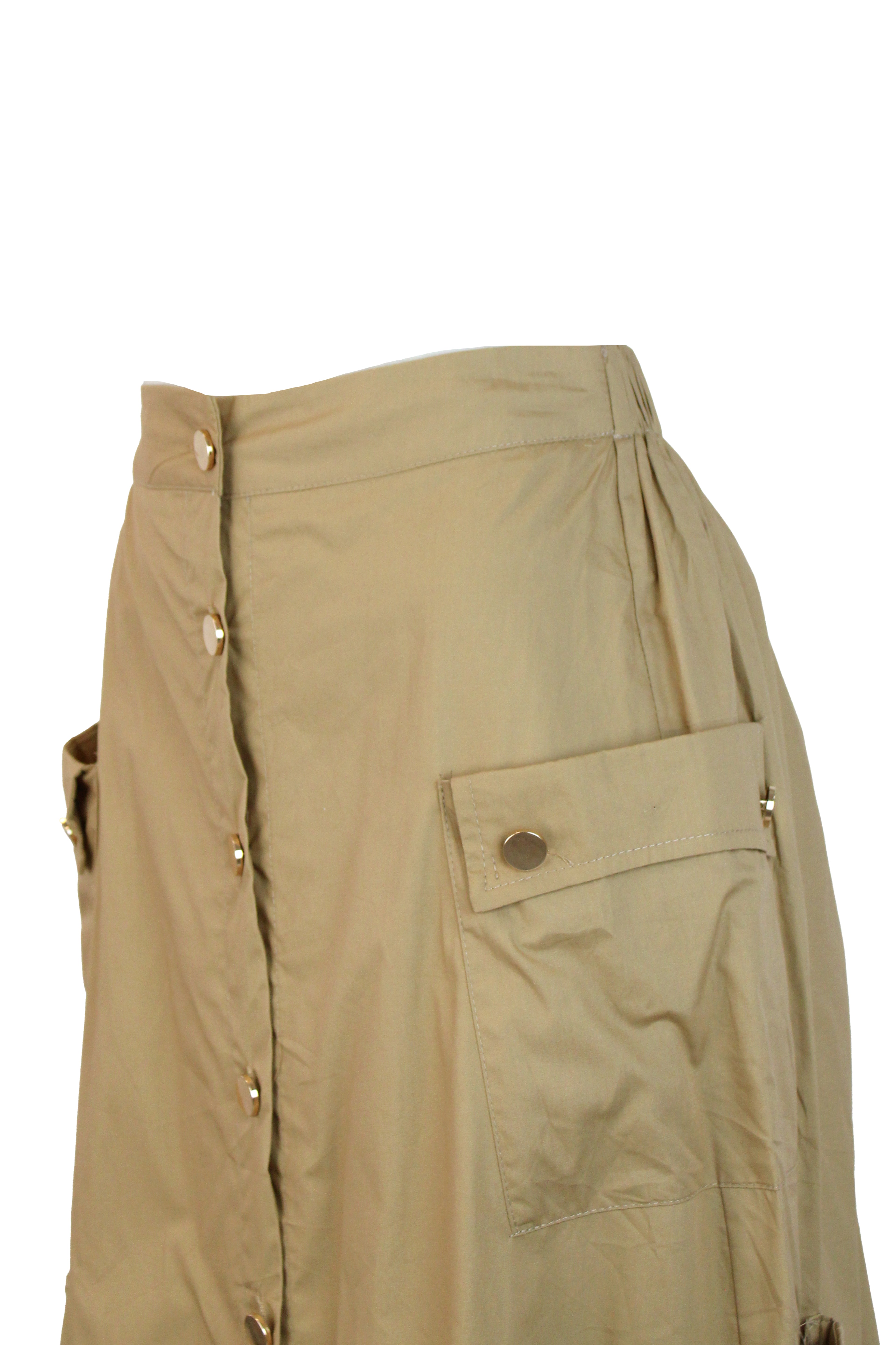 YY2292 Falda Larga Tipo Cargo con Botones