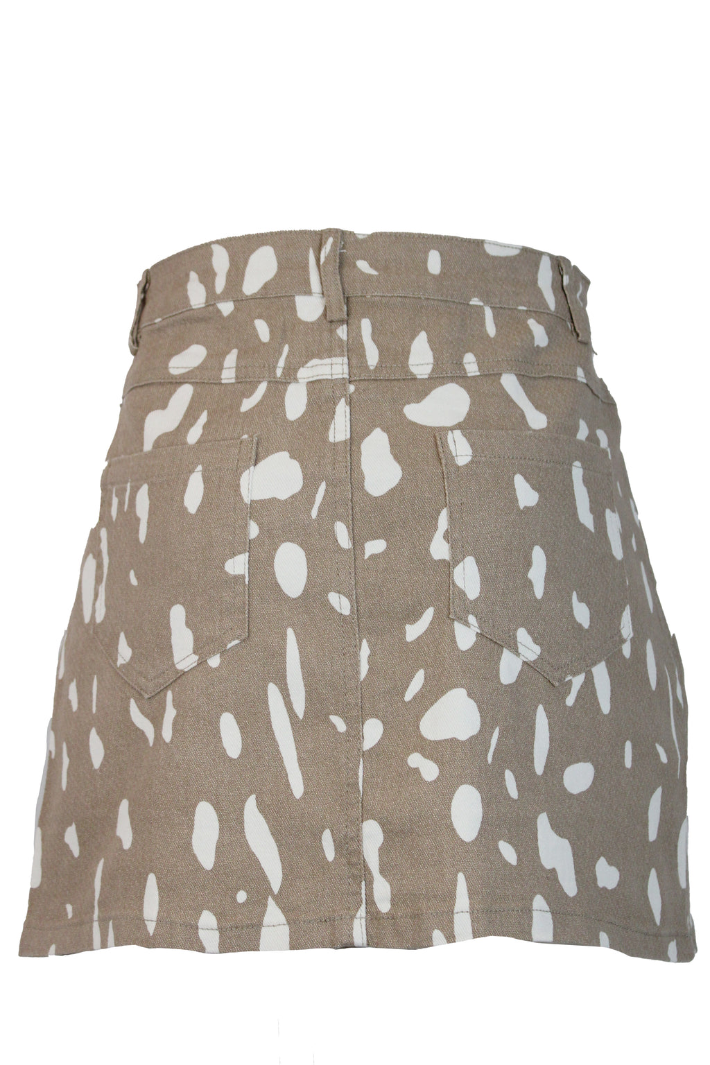 PS1014 Falda Corta Recta Diseño Animal Print