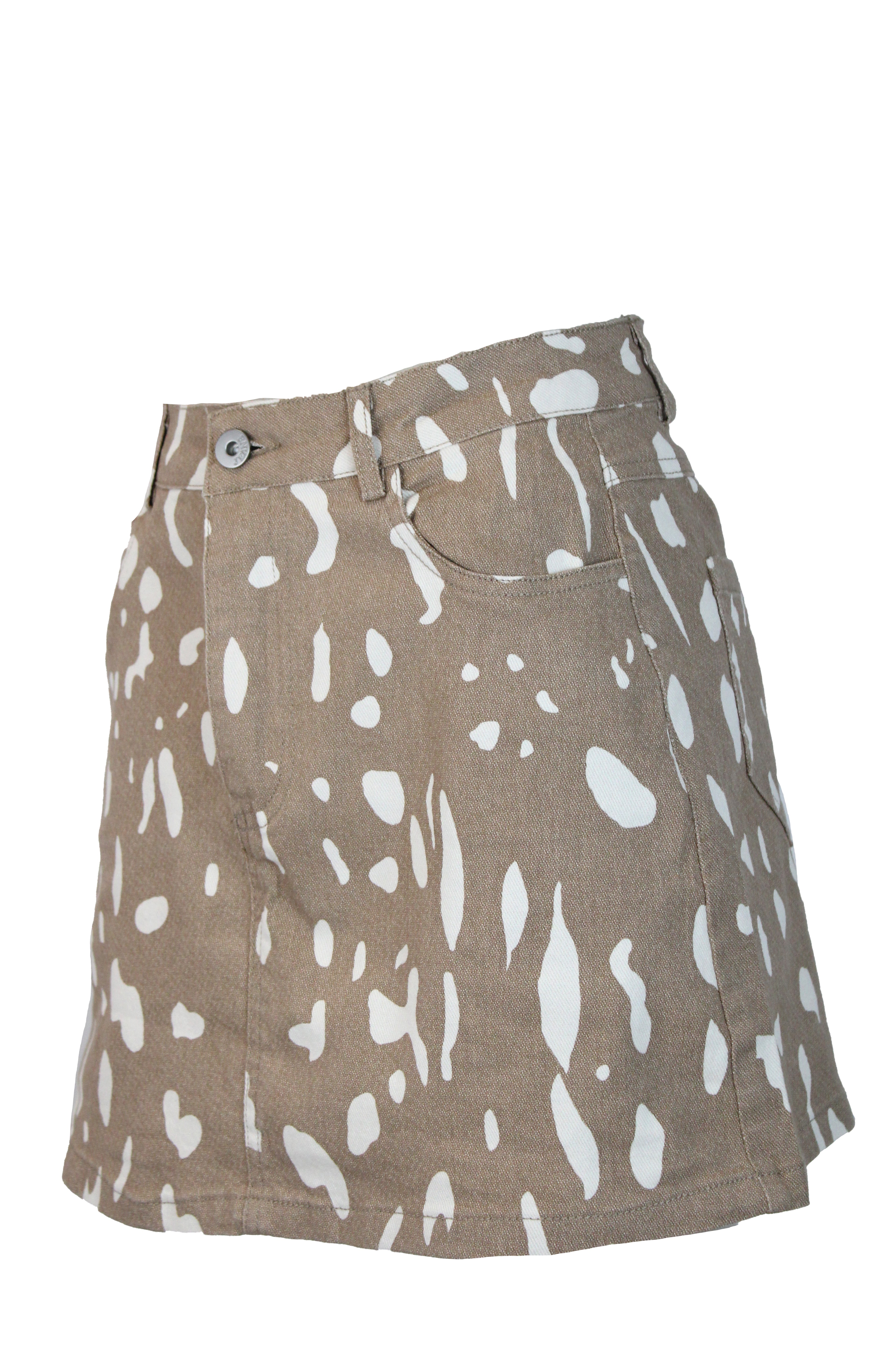 PS1014 Falda Corta Recta Diseño Animal Print