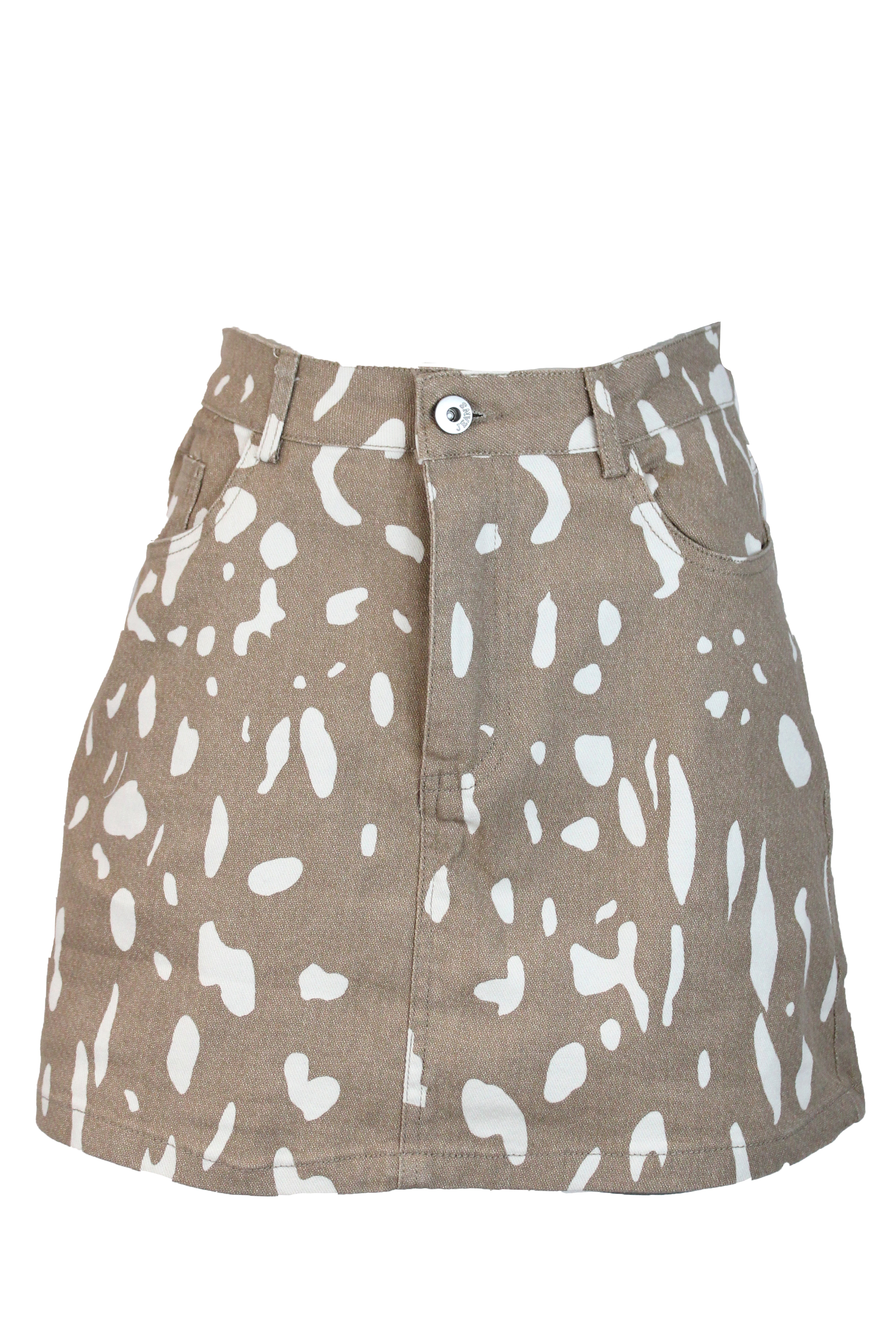 PS1014 Falda Corta Recta Diseño Animal Print