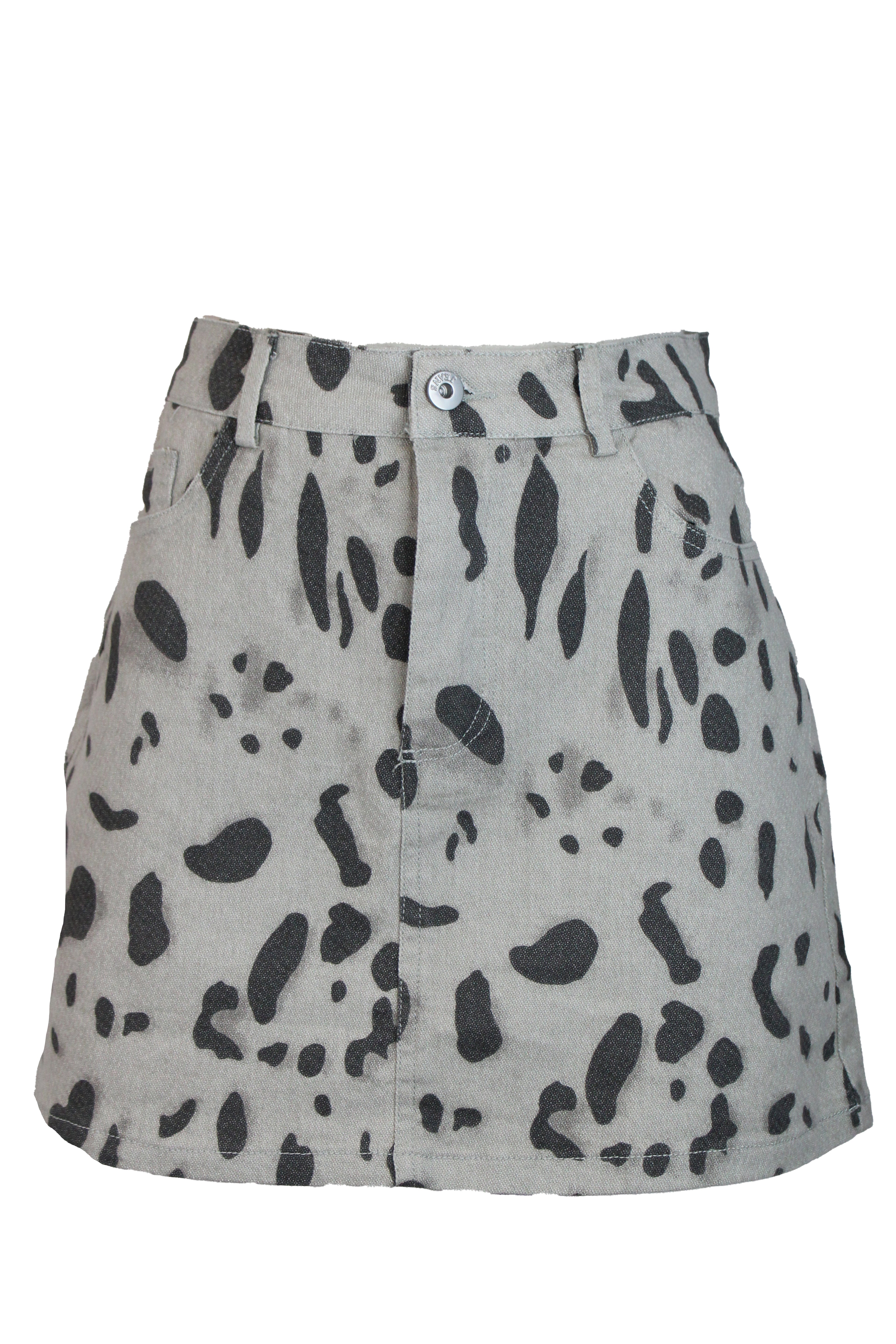 PS1014 Falda Corta Recta Diseño Animal Print