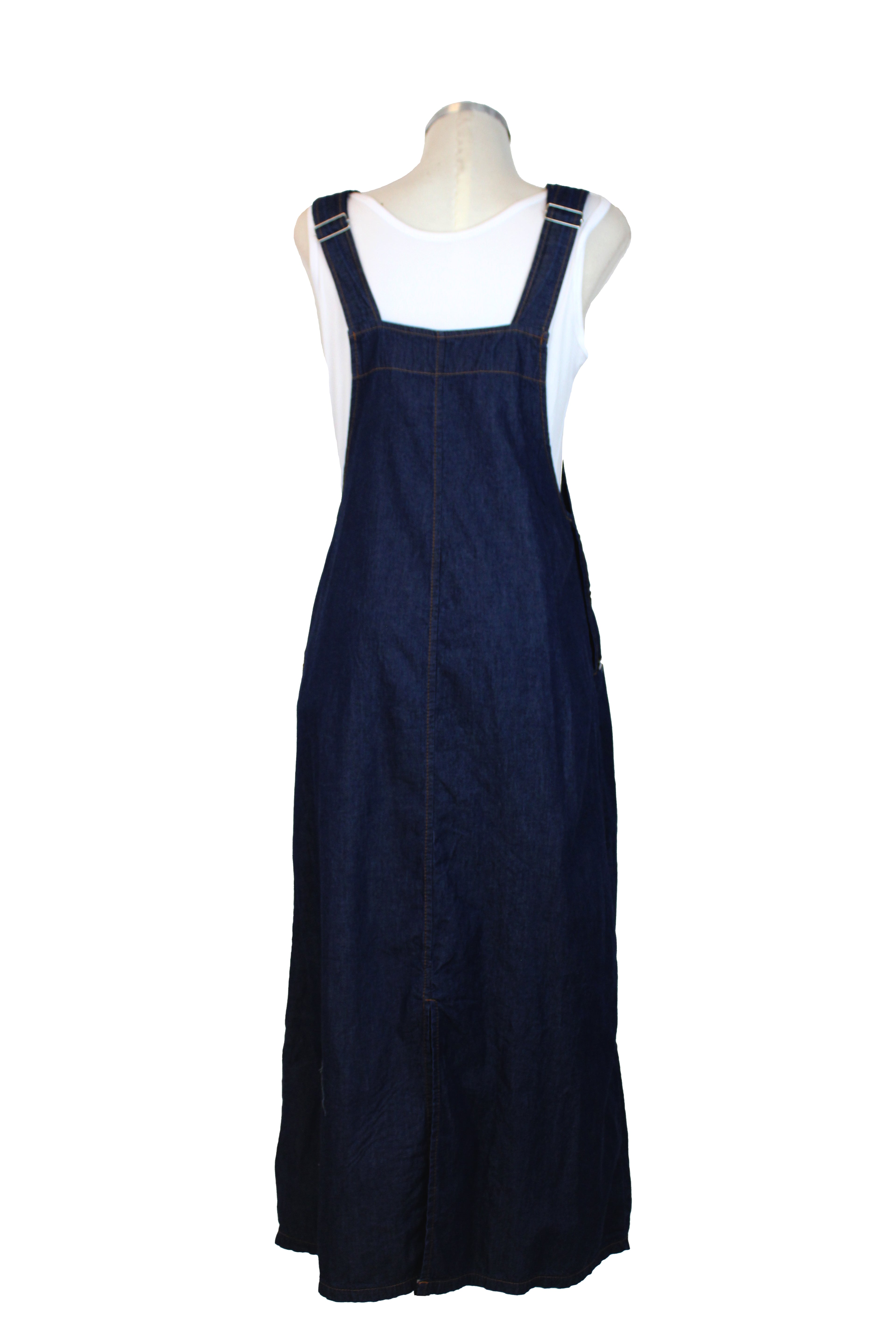 SMR26 Overol Tipo Vestido con Bolsa y Botones Laterales Blusa Básica