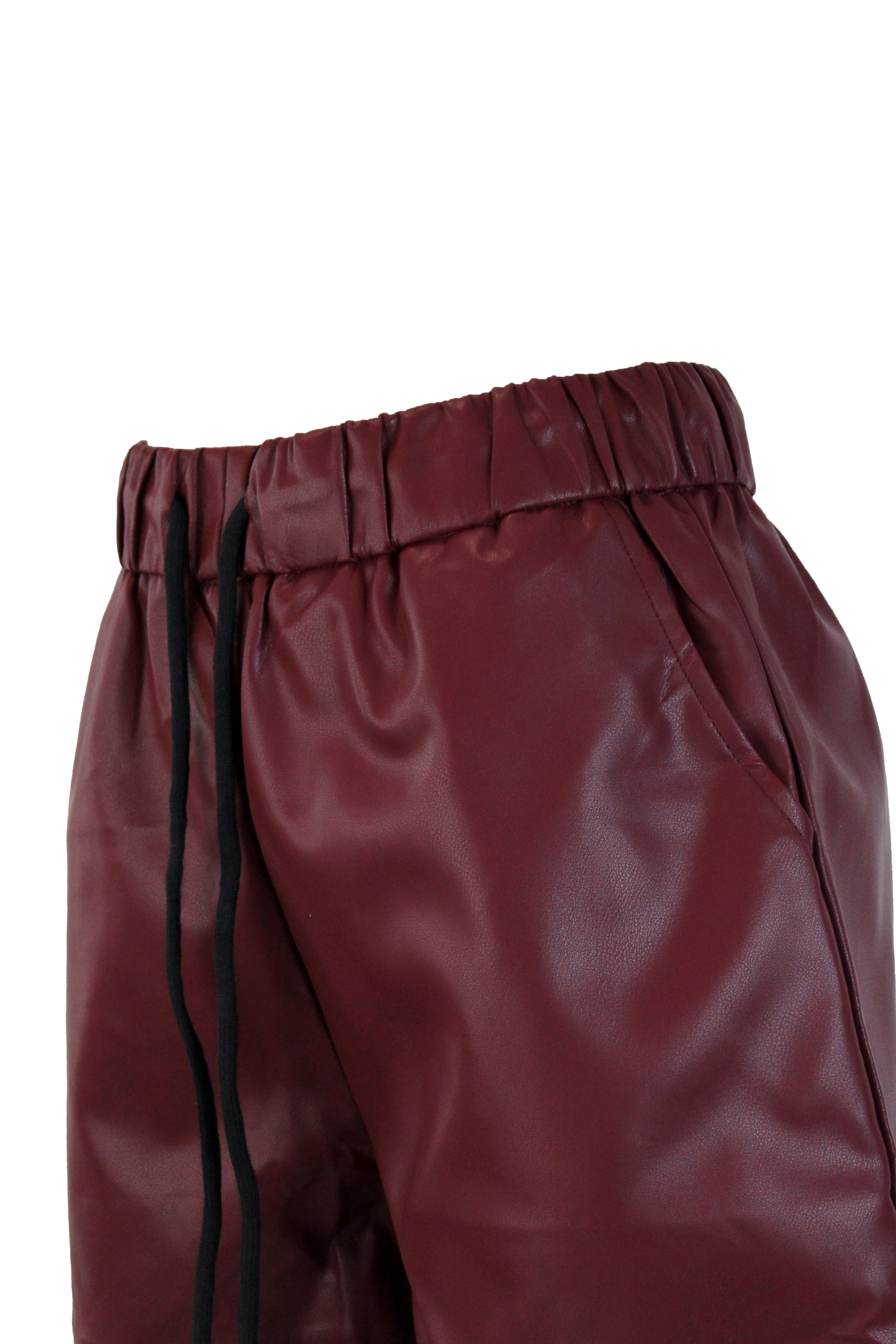 PS976 Short Vinipiel con Elástico y Ajustador