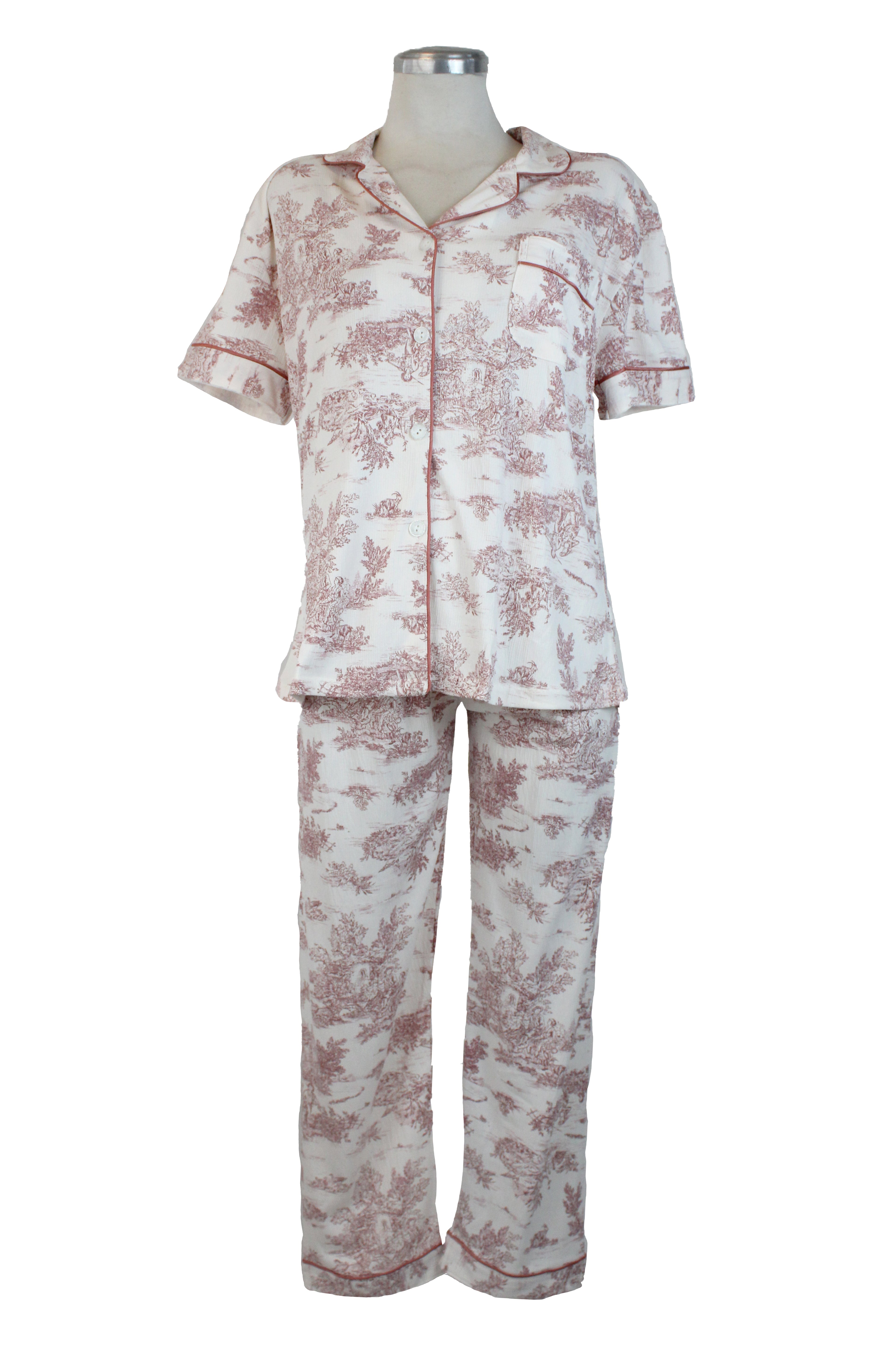 66047 Pijamada Camisa y Pantalón Diseño Jardin