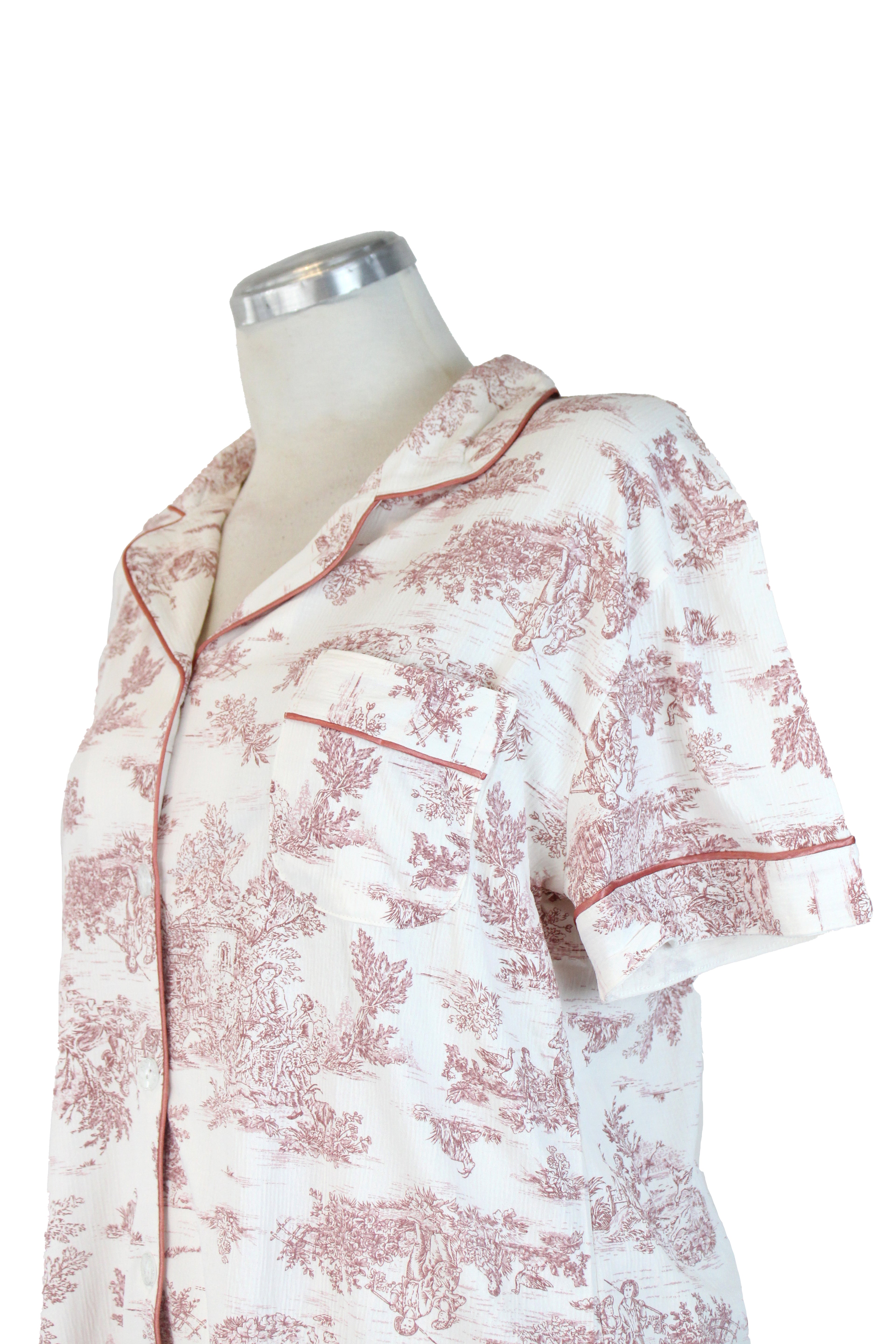 66047 Pijamada Camisa y Pantalón Diseño Jardin