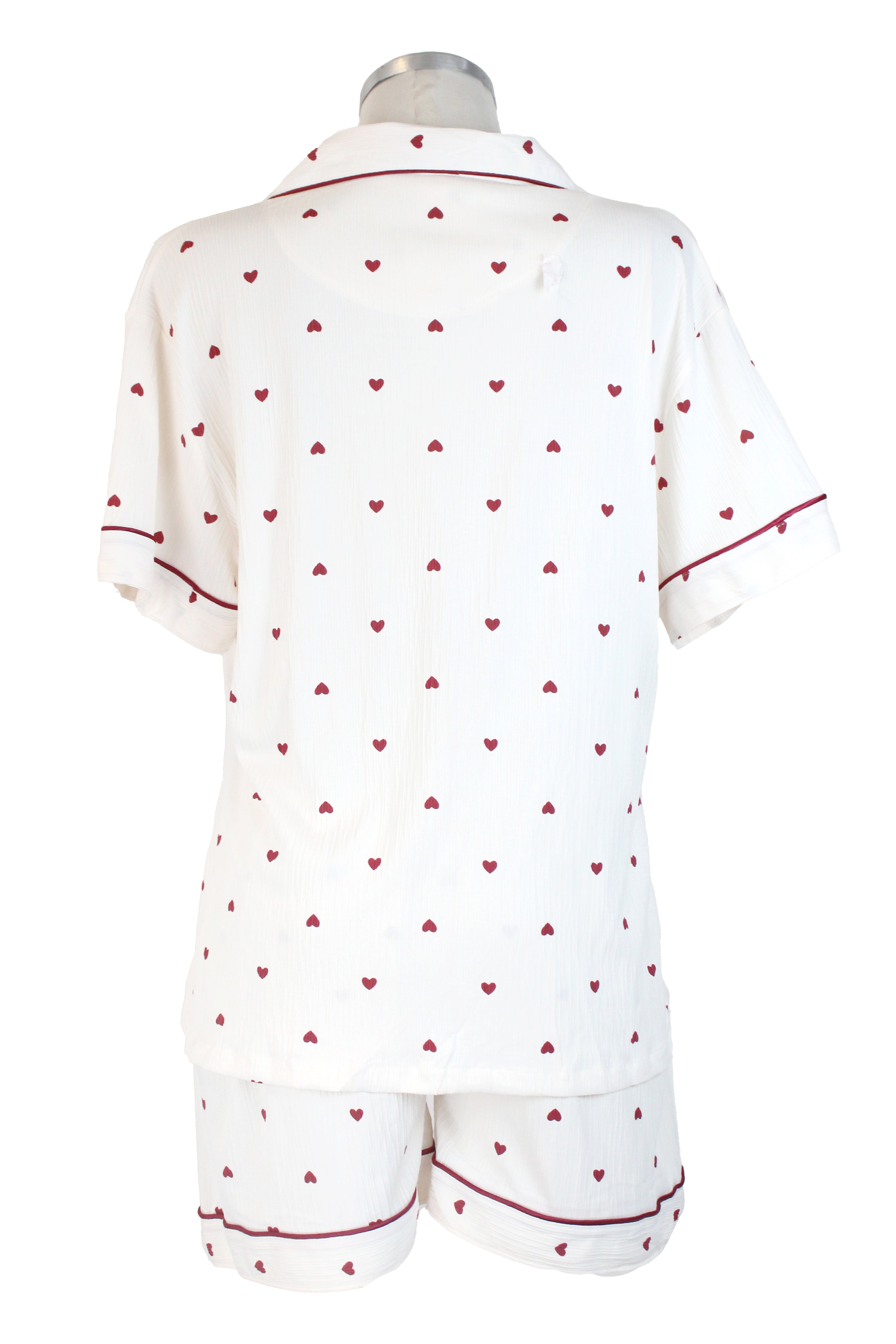 66056 Pijamada Camisa y Short Diseño Corazones