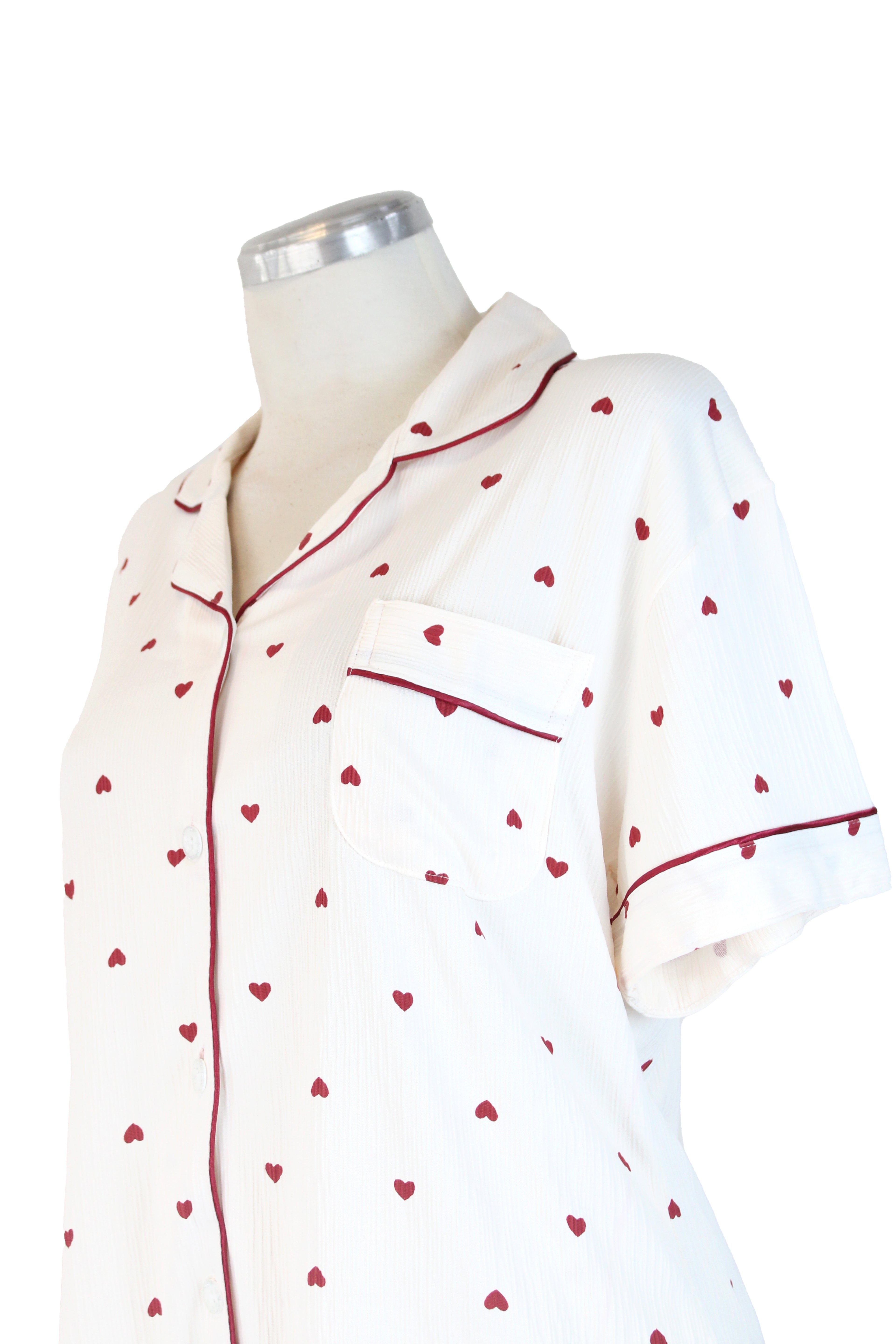 66056 Pijamada Camisa y Short Diseño Corazones