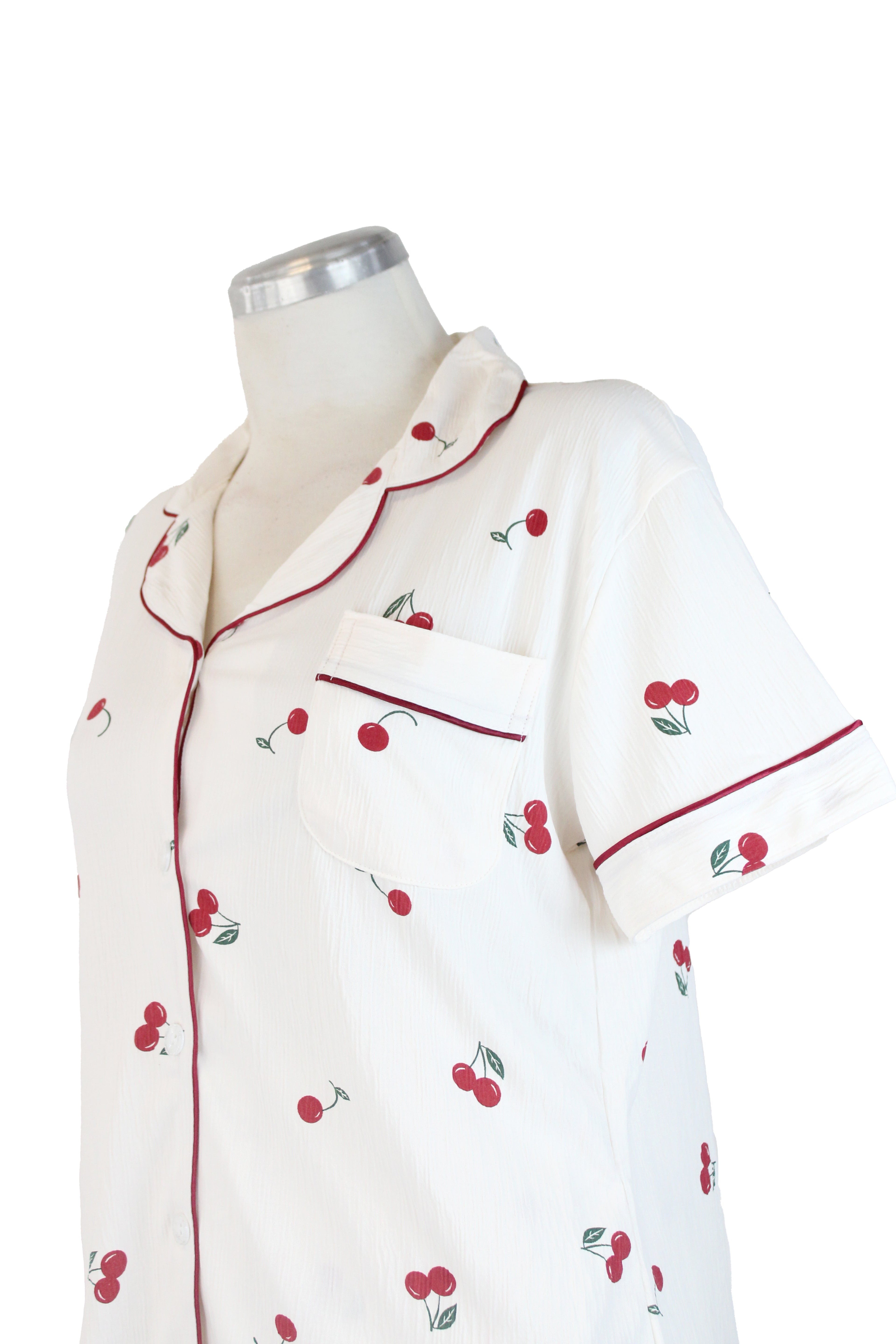 66053 Pijamada Camisa y Short Diseño Cerezas