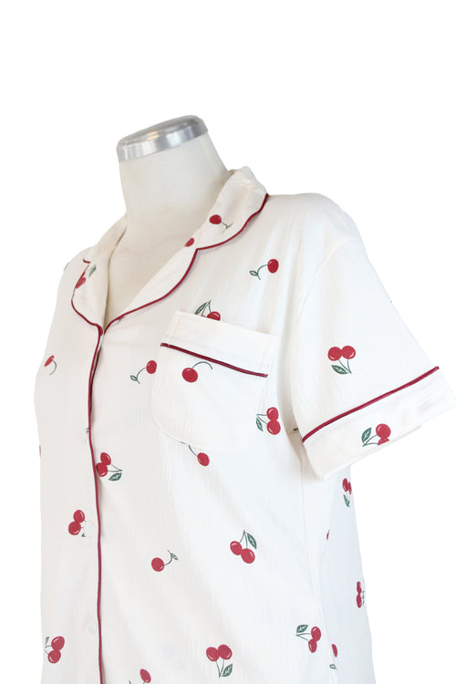 66053 Pijamada Camisa y Short Diseño Cerezas