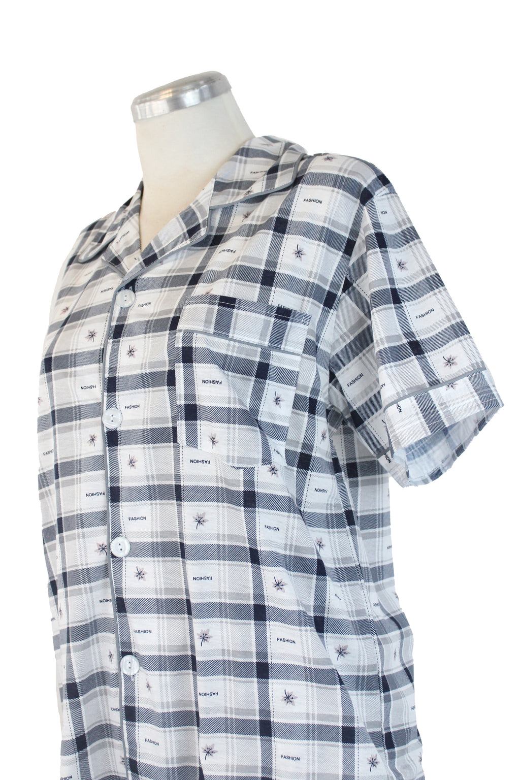 88011 Pijamada Camisa y Pantalón Diseño Cuadros Fashion